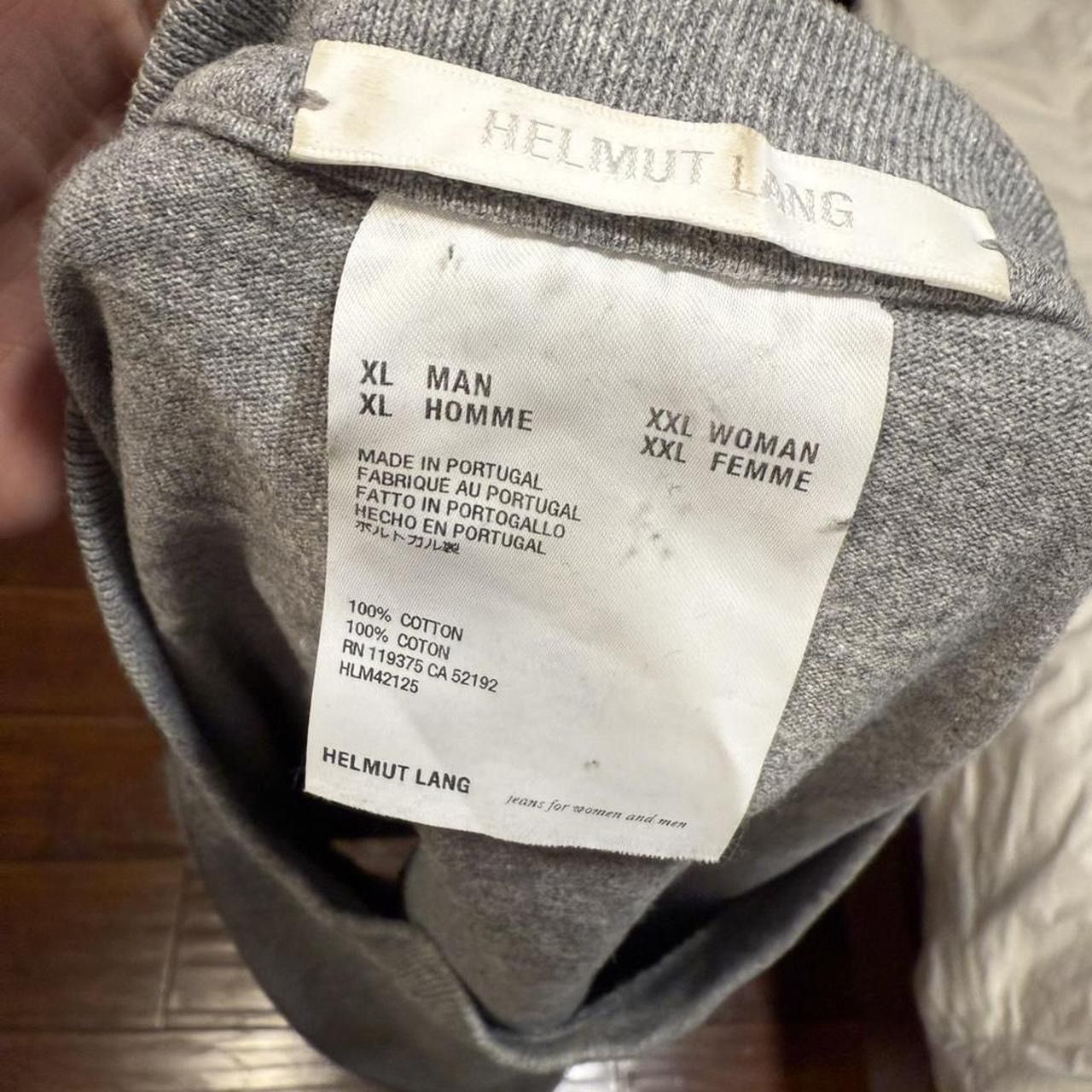 Helmut Lang Helmut Lang Logo HL Embroidered Logo Grey Shirt Size US XL / EU 56 / 4 - 3 Thumbnail