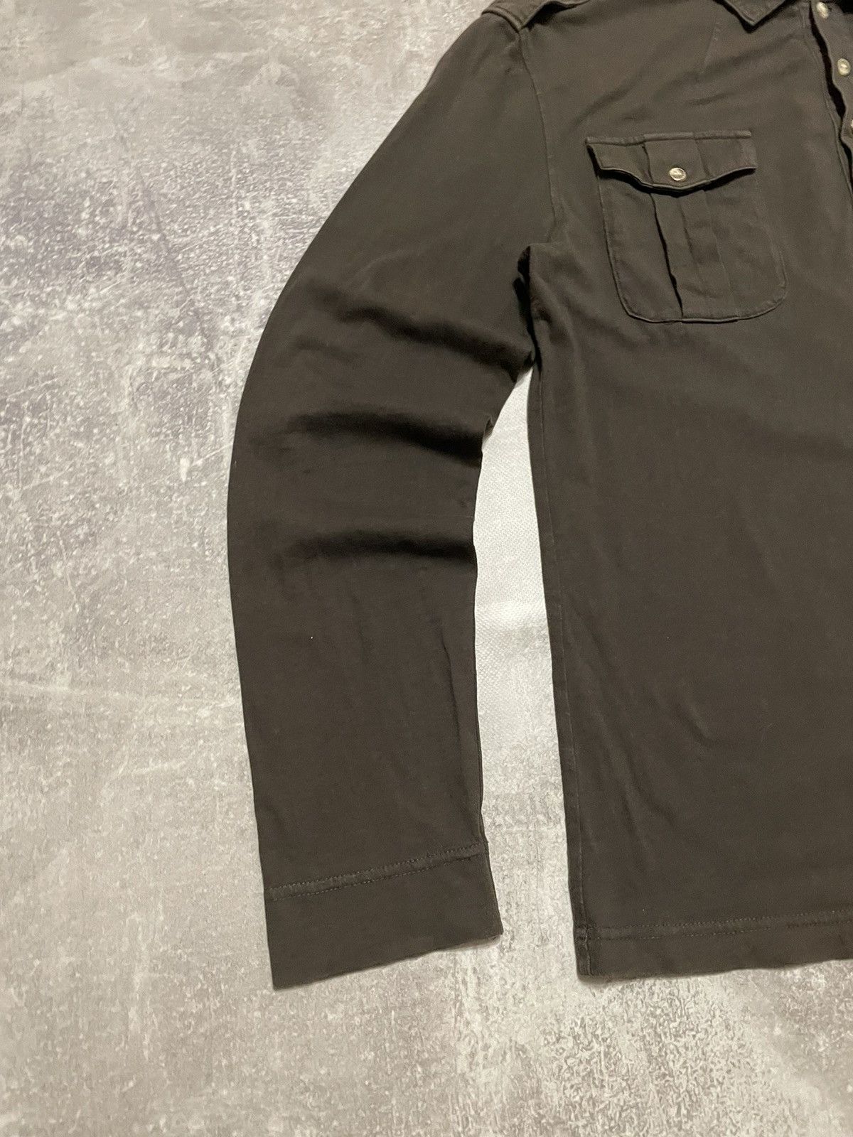 Armani × Vintage Vintage Armani Jeans Long Sleeve Shirt Big Logo Size US L / EU 52-54 / 3 - 5 Thumbnail