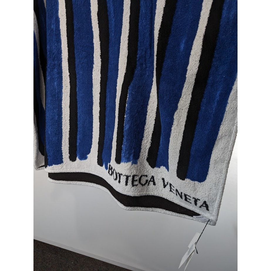 Bottega Veneta o1rshd1 Size:OS / Beach Towel Stripe Print Cotton Terry Blue Size ONE SIZE - 5 Thumbnail