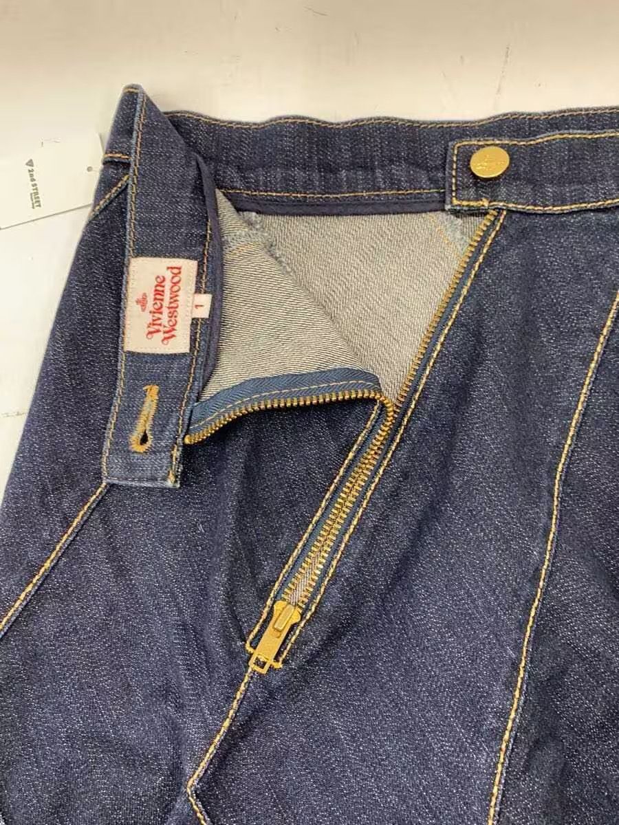 Vivienne Westwood Contrast Stitch Pleated Denim Skirt Size 23" - 3 Thumbnail