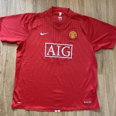 Vintage Manchester United Aig Sponsor Soccer Jersey Sz 2XL