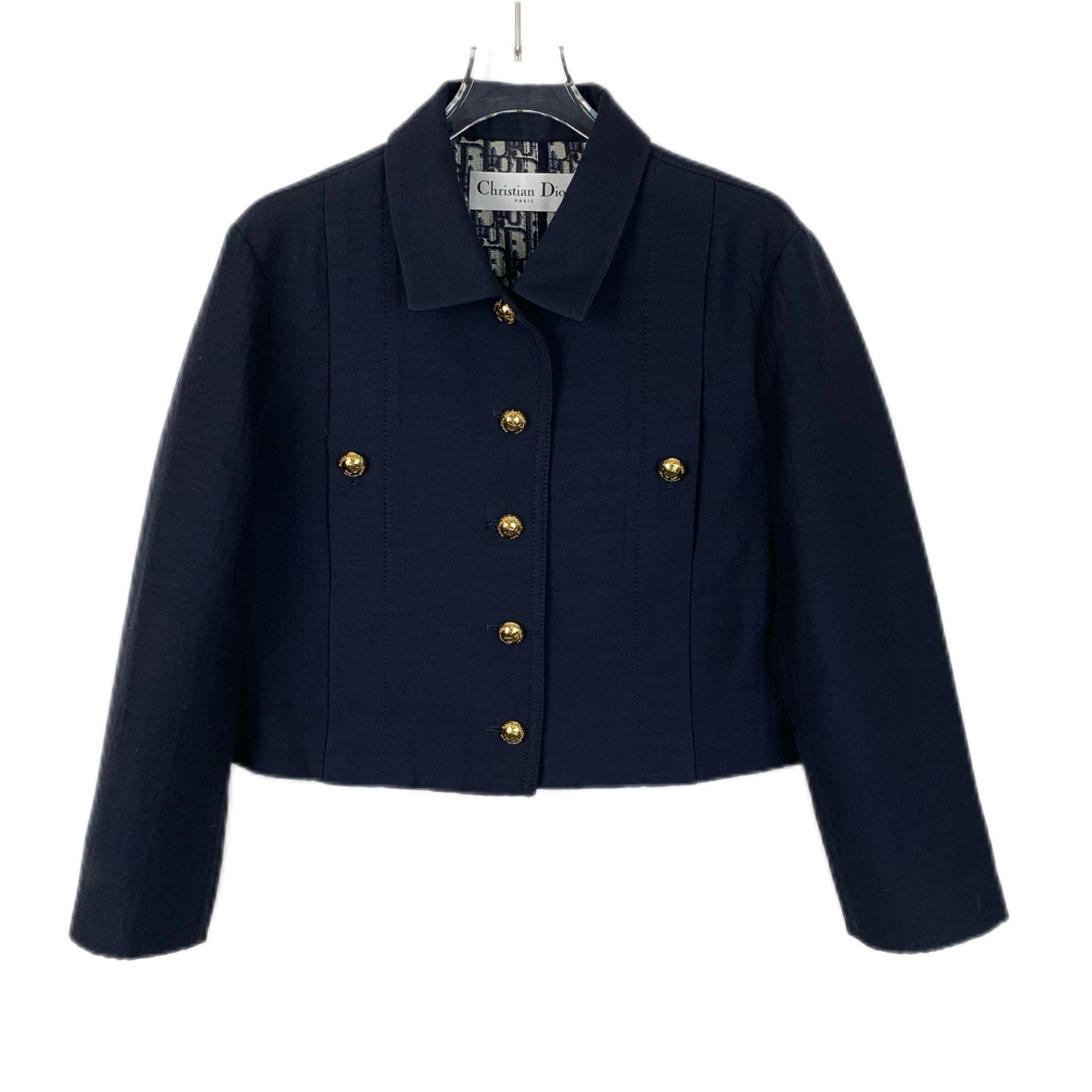 Christian Dior Cropped Jacket With Gold-Tone Buttons
