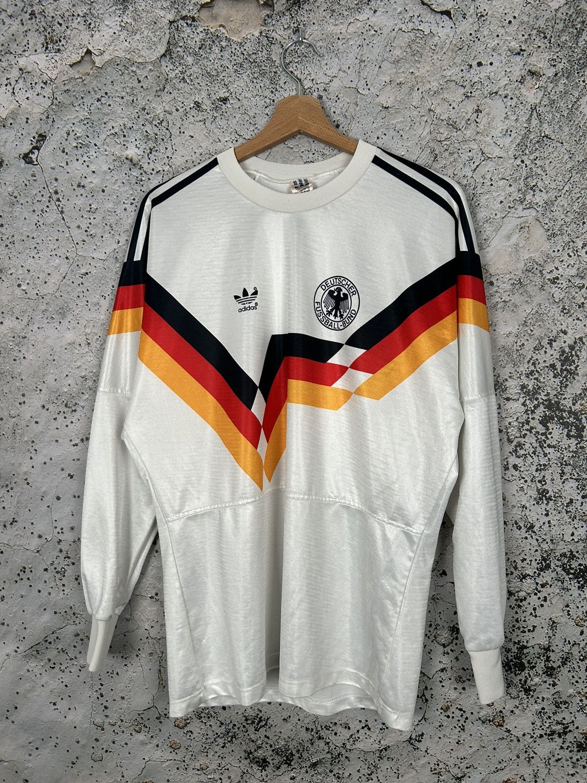 Adidas Vintage 90s Adidas Germany Soccer Jersey Rare Longsleeve Size US M / EU 48-50 / 2 - 1 Thumbnail