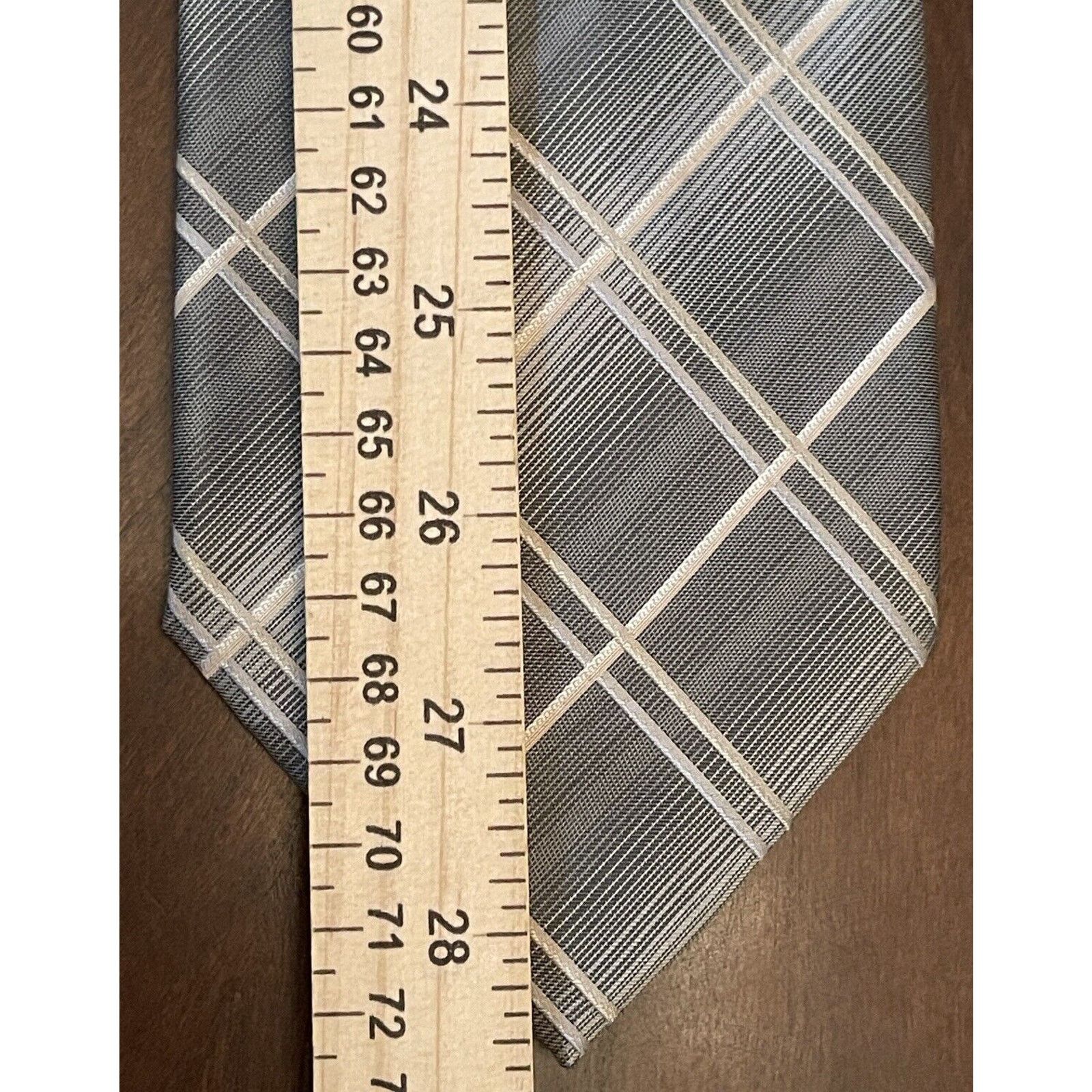 Kenneth Cole Kenneth Cole New York Gray Hand Made 100% Silk China Size ONE SIZE - 5 Thumbnail