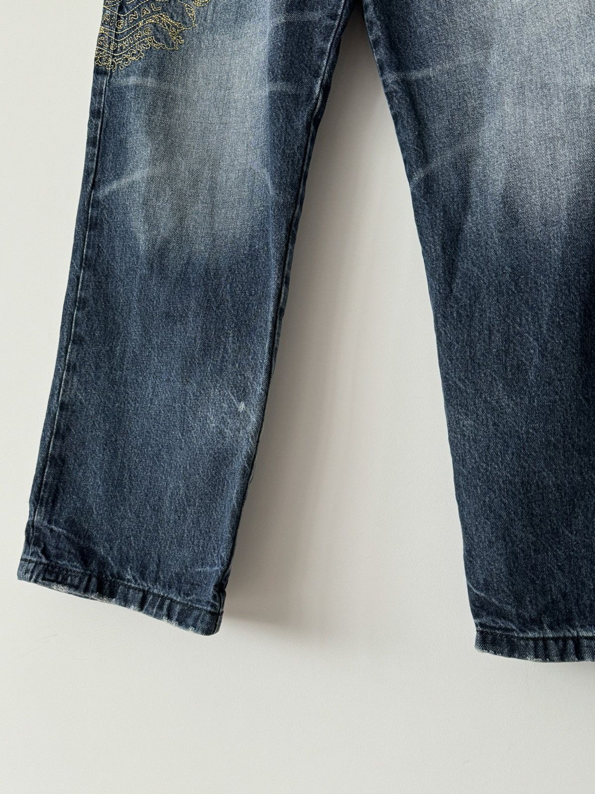 Japanese Brand × Vintage Vintage Y2K Style Wrung Division Graffiti Baggy Jeans Pants Size US 30 / EU 46 - 7 Thumbnail