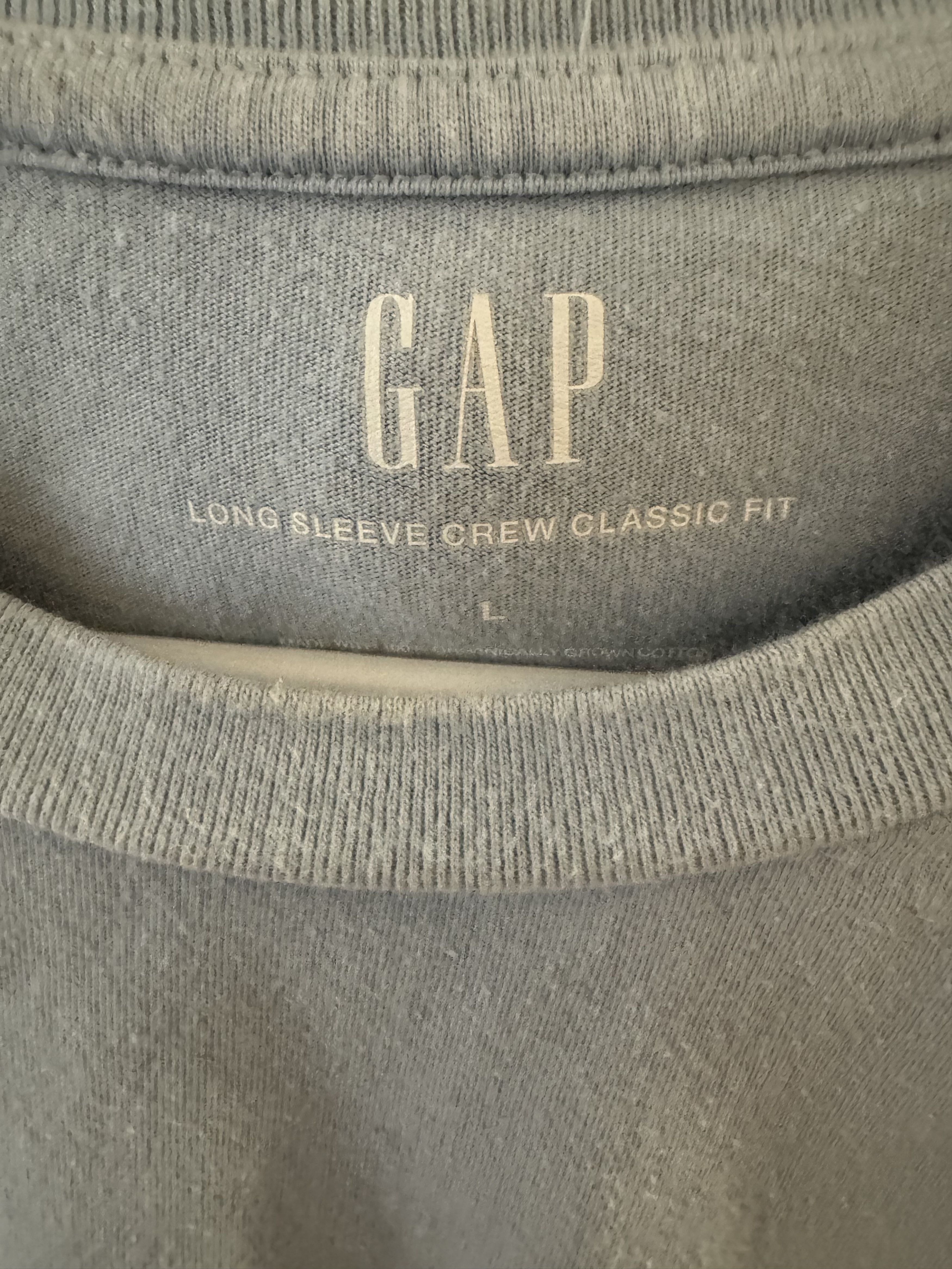 Gap Gap Long Sleeve T-Shirt. Light Blue. US L. No Defects. Size US L / EU 52-54 / 3 - 1 Thumbnail