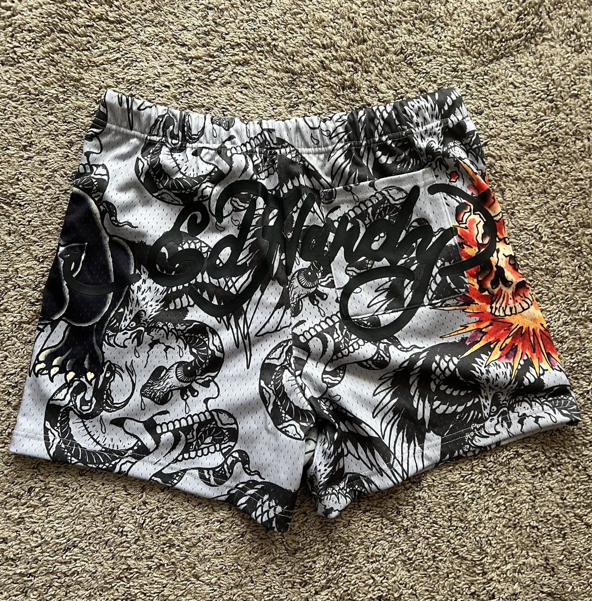 Christian Audigier × Ed Hardy × Japanese Brand Ed hardy full print jersey shorts RARE Y2K Size US 32 / EU 48 - 1 Thumbnail
