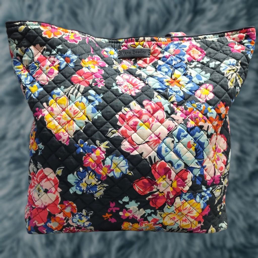 Vera Bradley Vera Bradley Tote Bag Womens Multicolor Pretty Posies Floral Quilted Double Handles Size ONE SIZE - 1 Thumbnail