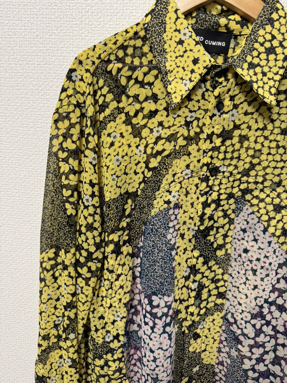 Edward Cuming Edward Cuming SS24 Floral Patchwork Sheer Shirt Size US M / EU 48-50 / 2 - 6 Thumbnail
