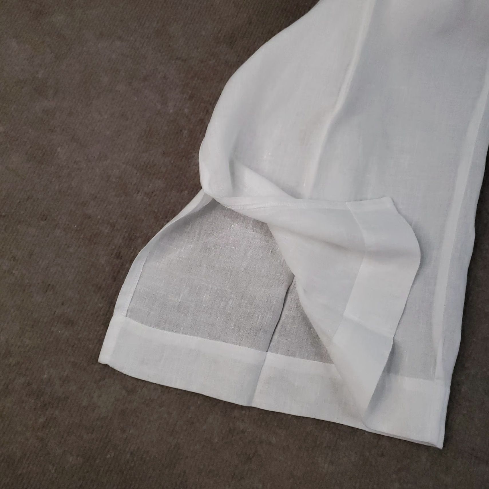 Vintage VINTAGE Wildflower Women's Wide Leg Pants Adult Large White Linen Casual Business Summer Spring Fall Hyperallergenic Womens Size 28" / US 6 / IT 42 - 6 Thumbnail