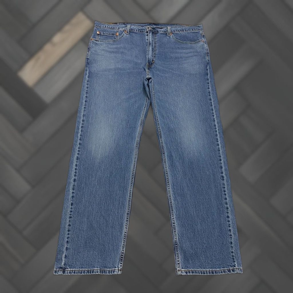 Levi's Levi's 505 Regular Fit Jeans Men's 40x30 Blue Denim 5-Pocket Solid Medium Wash Vintage USA 14? Size US 40 / EU 56 - 1 Thumbnail