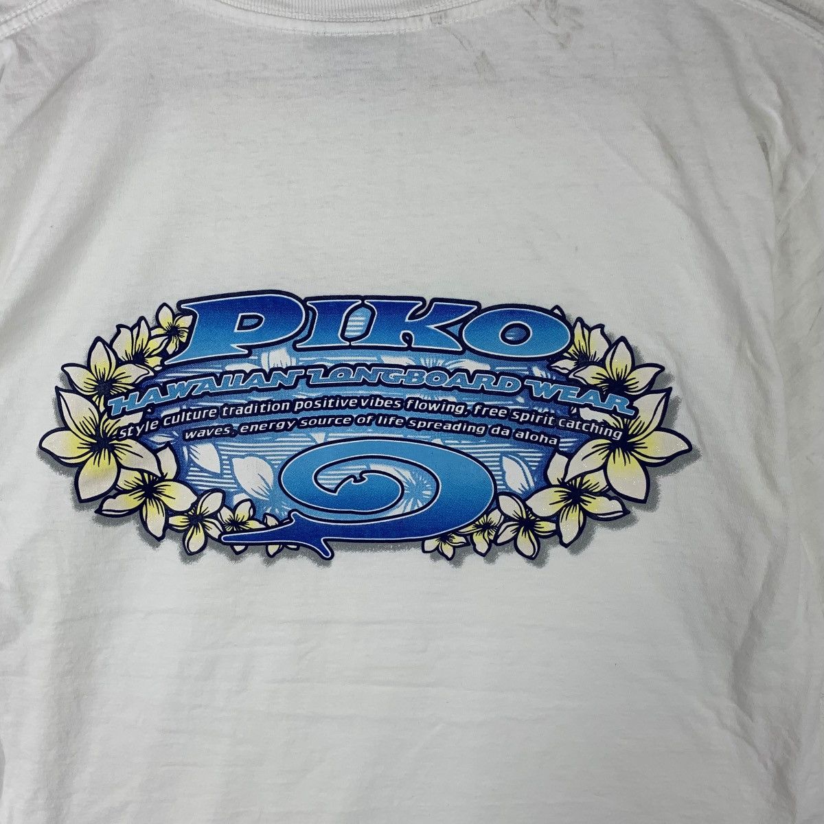 Vintage Vintage PIKO HAWAIIAN LONGBOARD Wear Surf Tee Shirt Top Size US M / EU 48-50 / 2 - 6 Thumbnail