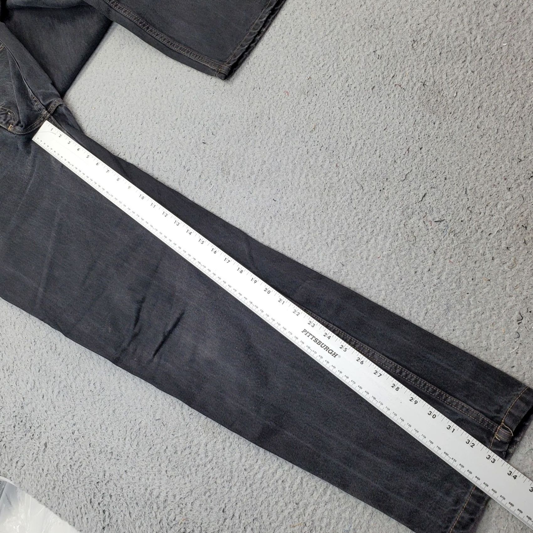 Lands' End Lands' End Mens Jeans 33 Black Denim Stretch Boho Streetwear Grunge Straight Leg Jeans Mens Size 33 Black Denim 5-Pocket Regular Fit Vintage? No Size US 33 - 5 Thumbnail