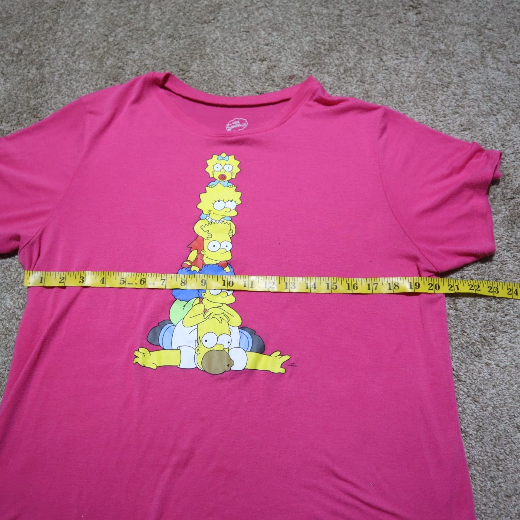 Vintage VINTAGE The Simpsons Pink Short Sleeve Tee T-Shirt Adult Women's 2XL Pink Shirt Womens Nike Size XXL / US 16-18 / IT 52-54 - 4 Thumbnail