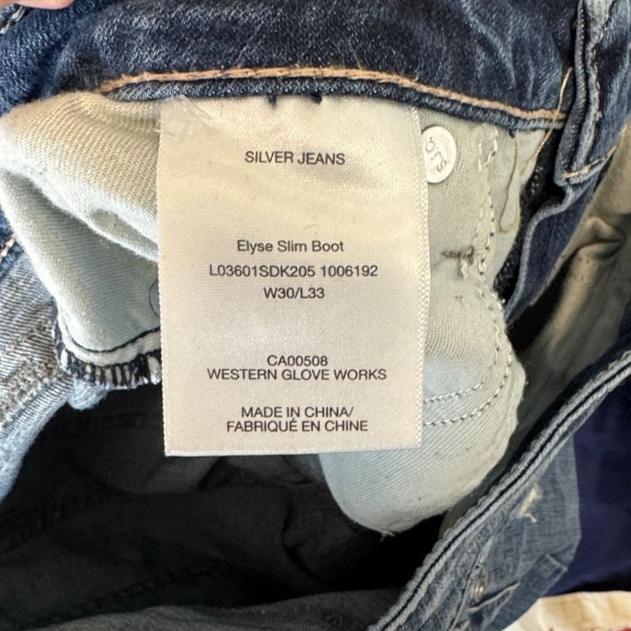 Silver Jeans Co. Silver Jeans Co Elyse slim boot size 30x33 western rodeo Size 30" / US 8 / IT 44 - 7 Thumbnail