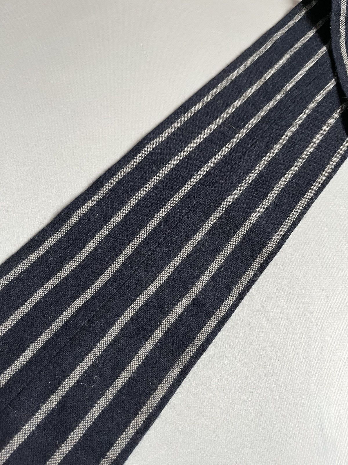 Albam × Japanese Brand Albam Men Wool Striped Blue Scarf Size ONE SIZE - 8 Thumbnail