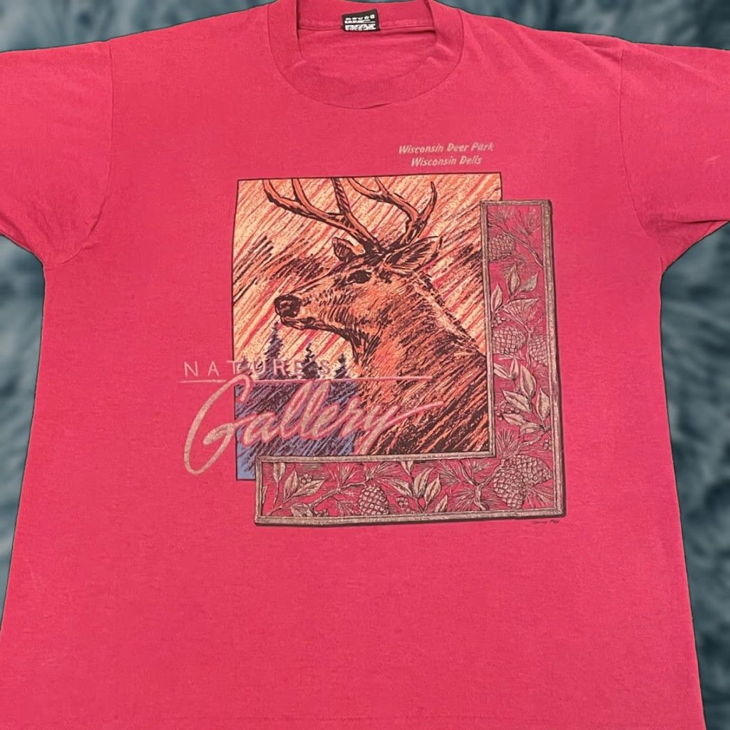 Vintage VINTAGE 80s 90s Nature Wildlife Deer Buck Natures Gallery Art Shirt L Maroon Mens 90s Vintage 1988-1999 Size US L / EU 52-54 / 3 - 1 Thumbnail