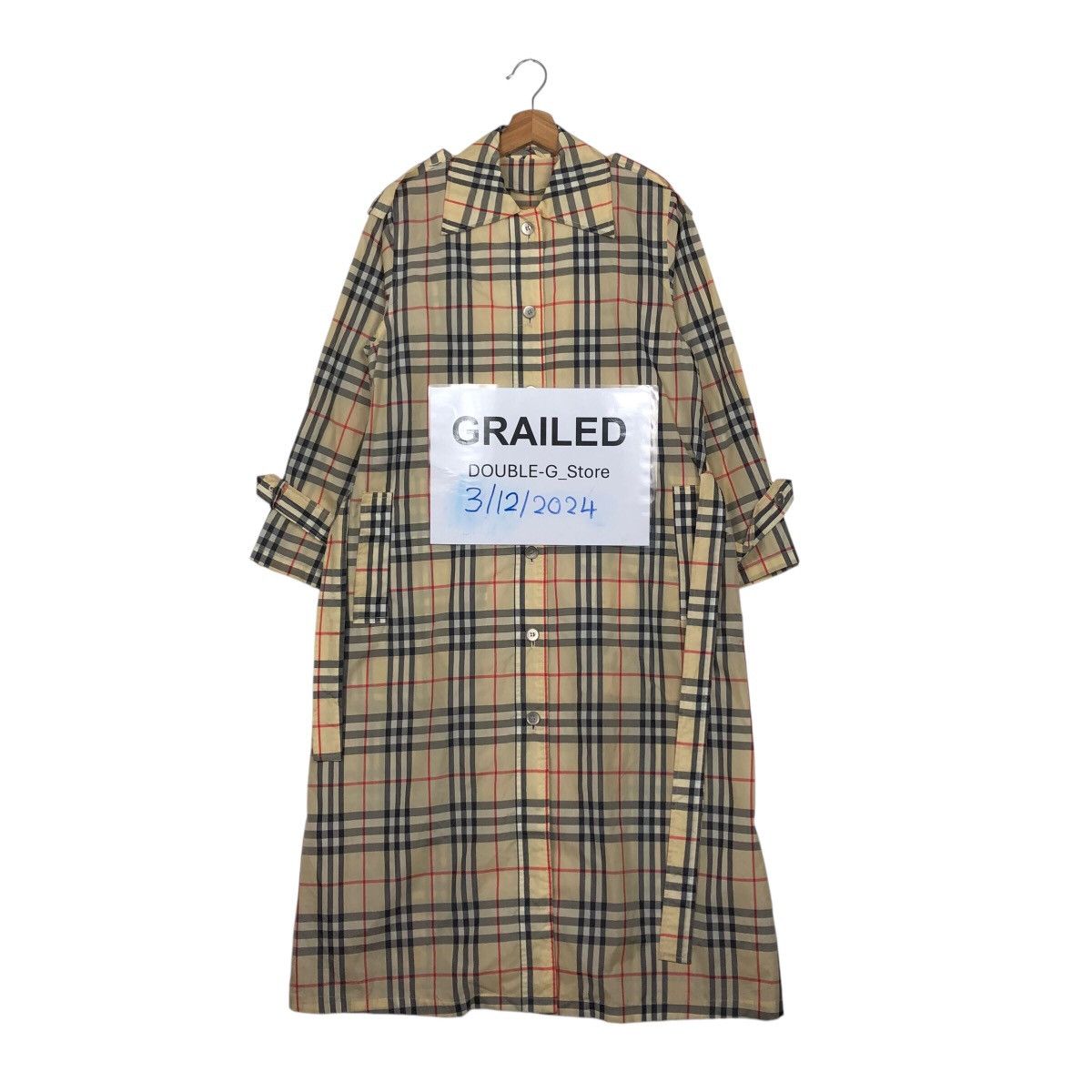 Japanese Brand 📌Vintage Long Jacket Tartan Design Nova Check Double Breast Size US M / EU 48-50 / 2 - 1 Thumbnail