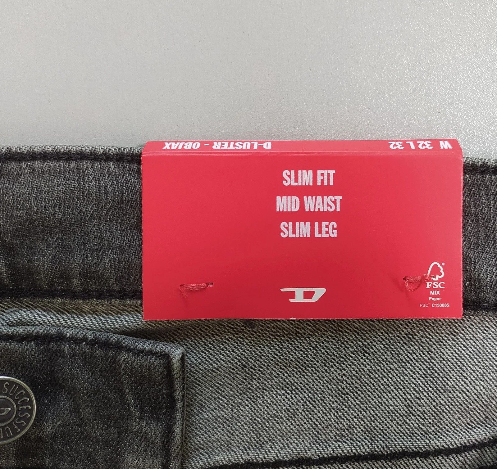 Diesel Diesel D-LUSTER L.32 MENS JEANS T/9629 Size US 32 / EU 48 - 7 Thumbnail