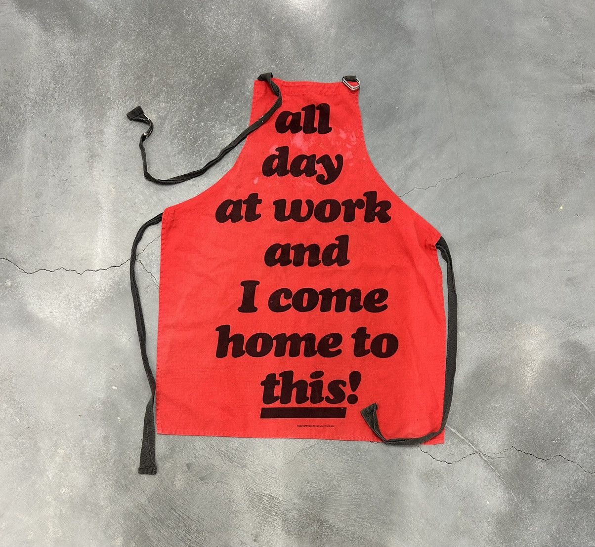 Vintage Vintage Red and black cotton apron Size ONE SIZE - 1 Thumbnail