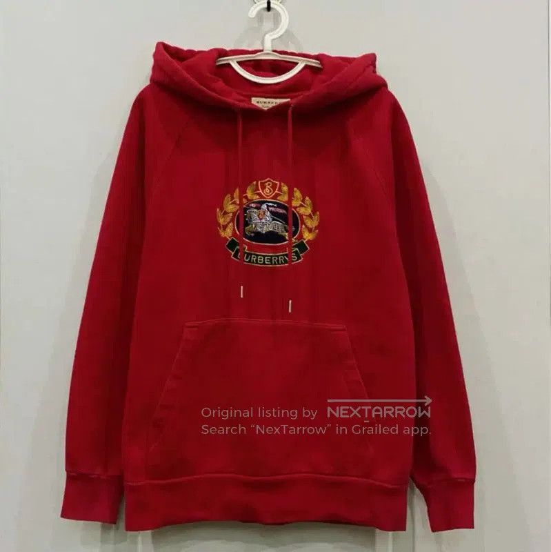 Burberry Burberry Red Cotton Women's Hoodie. Size S / US 4 / IT 40 - 1 Thumbnail