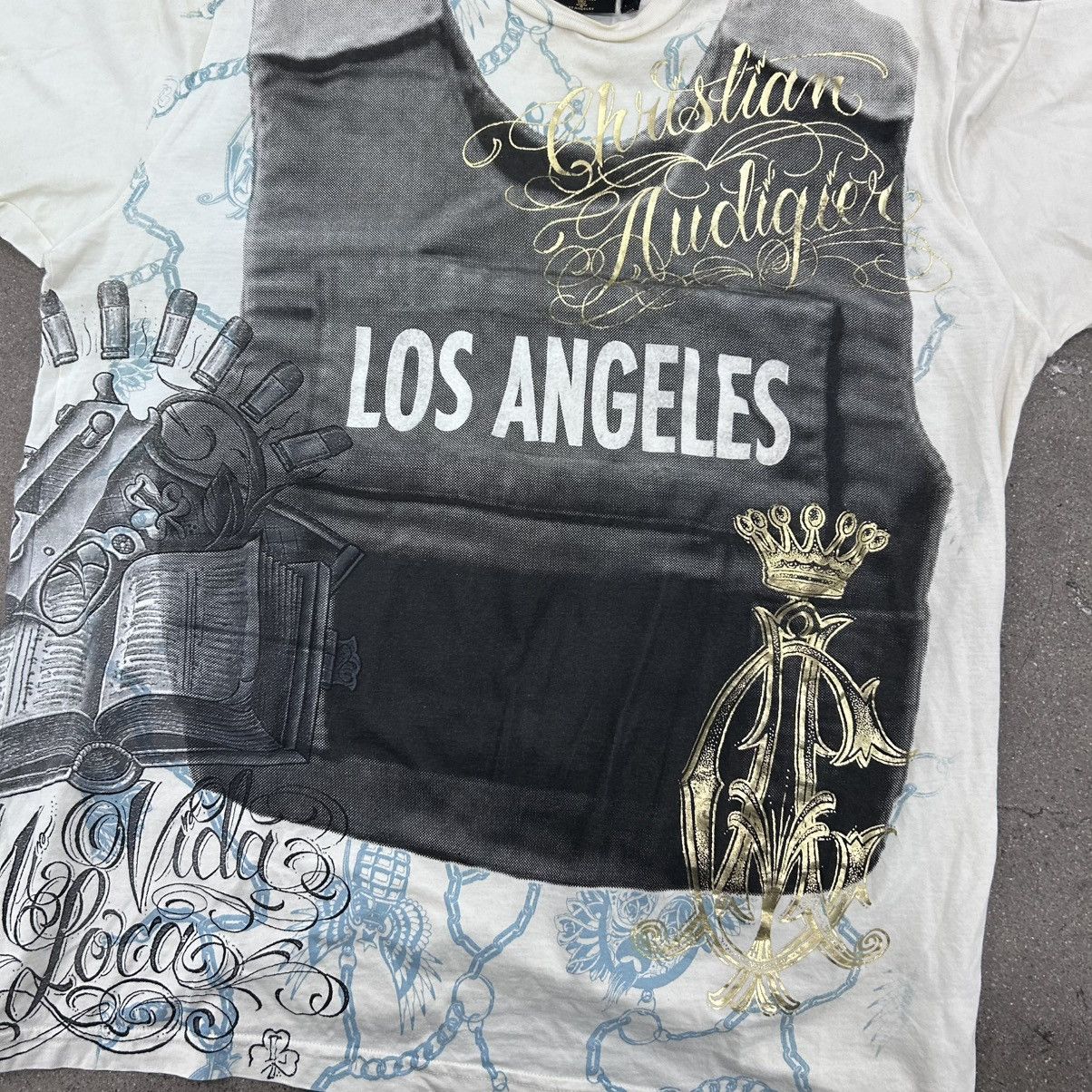 Christian Audigier Vintage Christian Audigier Los Angeles American Tshirt Size US XL / EU 56 / 4 - 5 Thumbnail