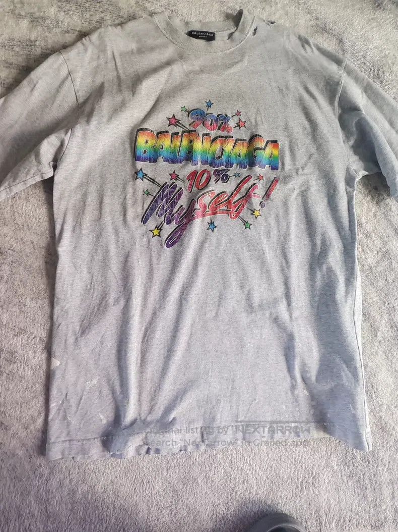 Balenciaga Balenciaga Doodle Hole Design T-Shirt Short Sleeve Size US XXS / EU 40 - 2 Thumbnail