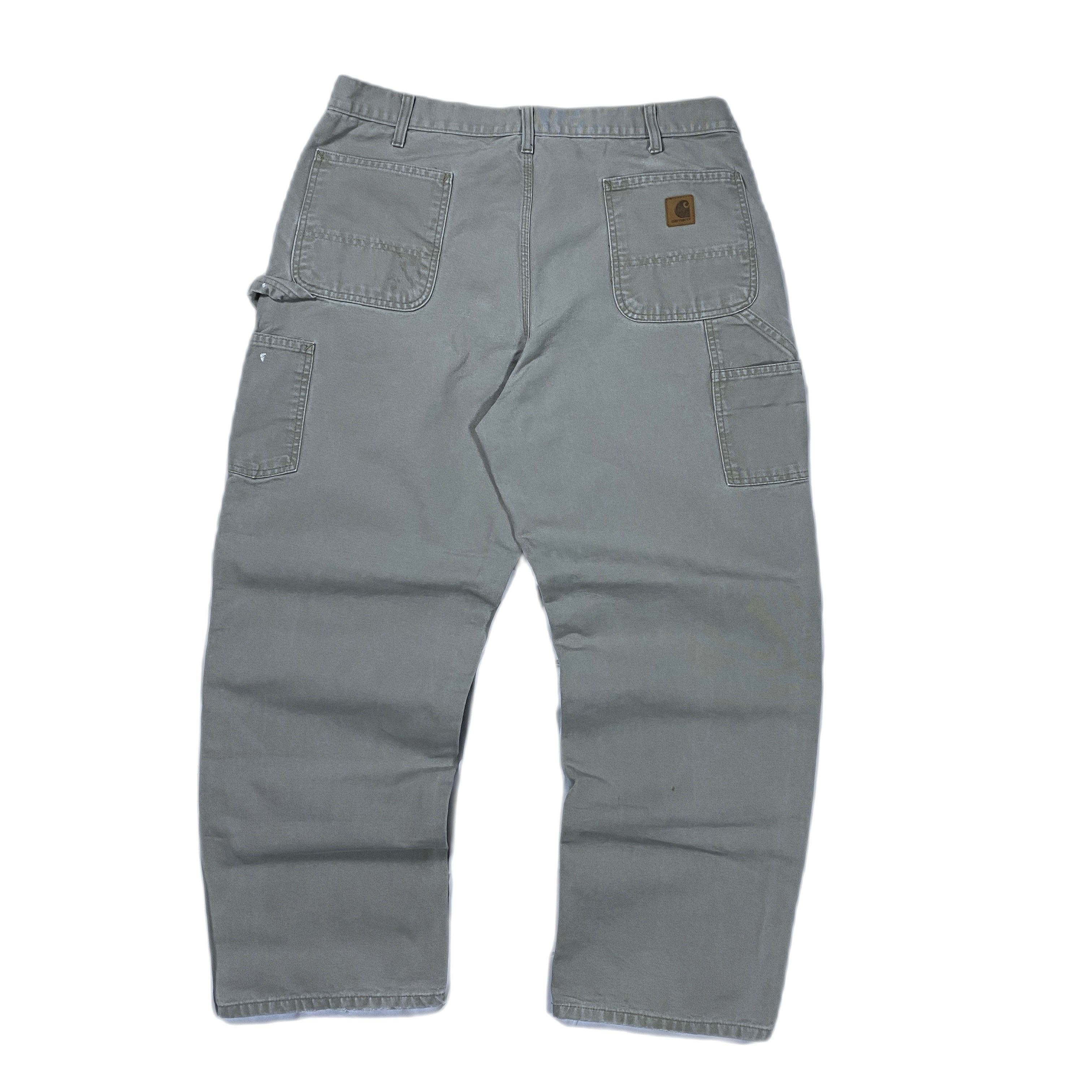 Carhartt Vintage Carhartt B136 Gray Duck Canvas Work Pants 38x32 Size US 38 / EU 54 - 1 Thumbnail