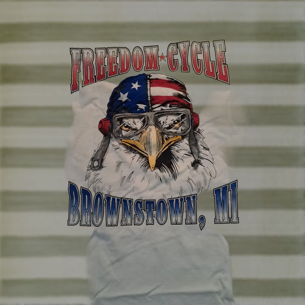Gildan Freedom Cycle Harley-Davidson Dealer T-Shirt Large White Motorcycle Mens L Size US L / EU 52-54 / 3 - 1 Thumbnail