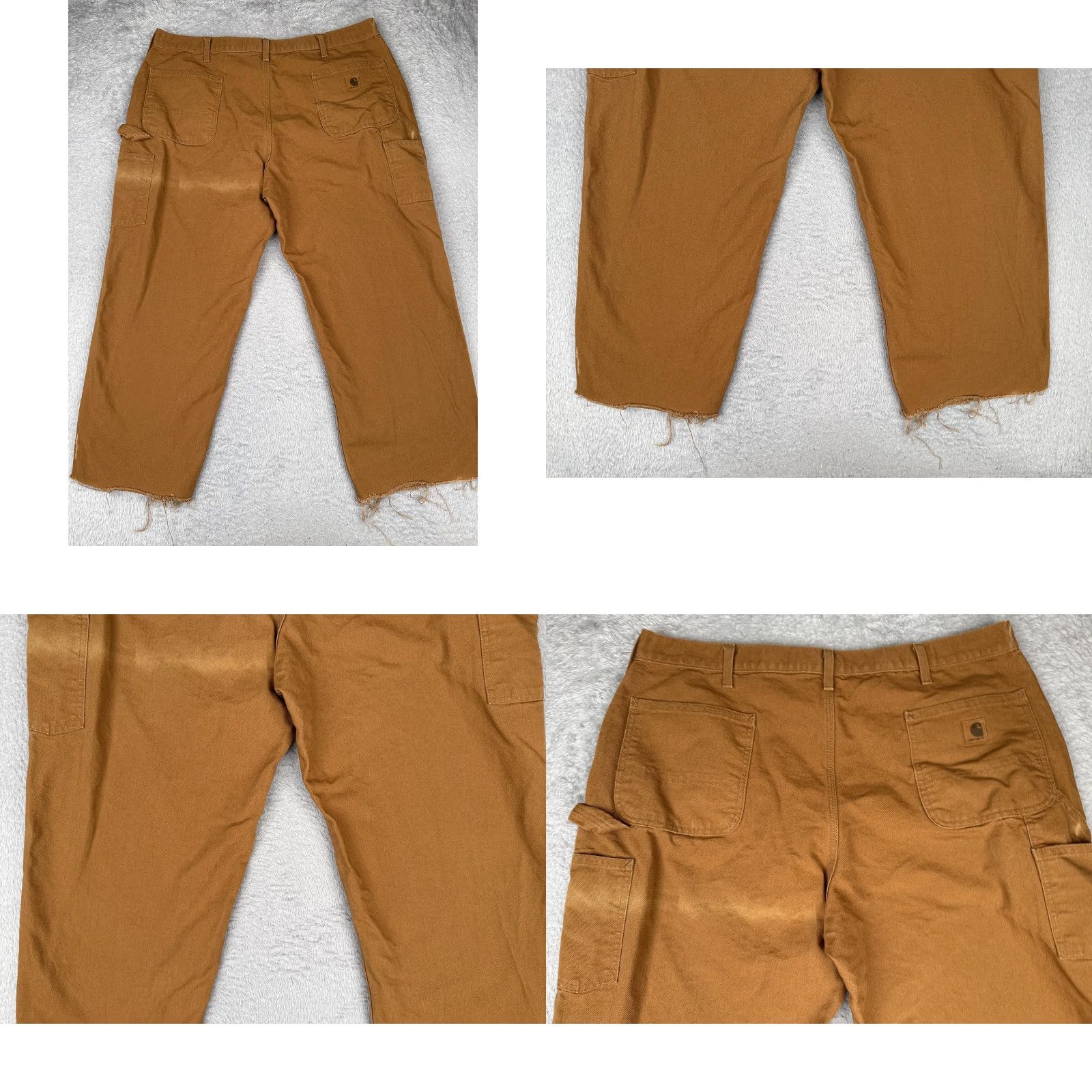 Carhartt Carhartt Pants Mens 40x25 Brown Canvas Carpenter Workwear Raw Hem Distressed Size US 40 / EU 56 - 9 Thumbnail