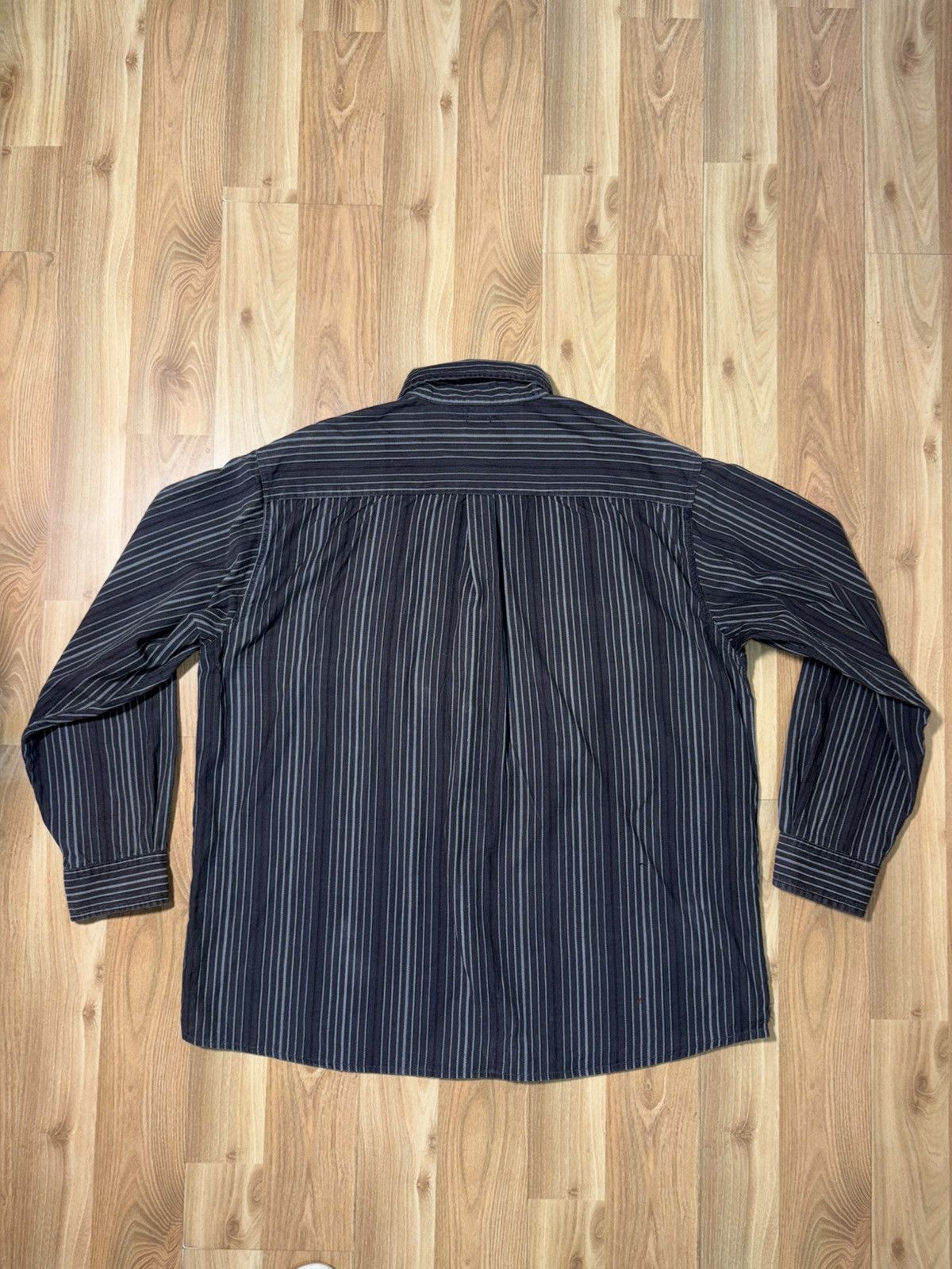 Kansai Yamamoto Vtg Kansai Yamamoto Kansai Jeans Striped Corduroy Work Shirt Size US XXL / EU 58 / 5 - 2 Thumbnail