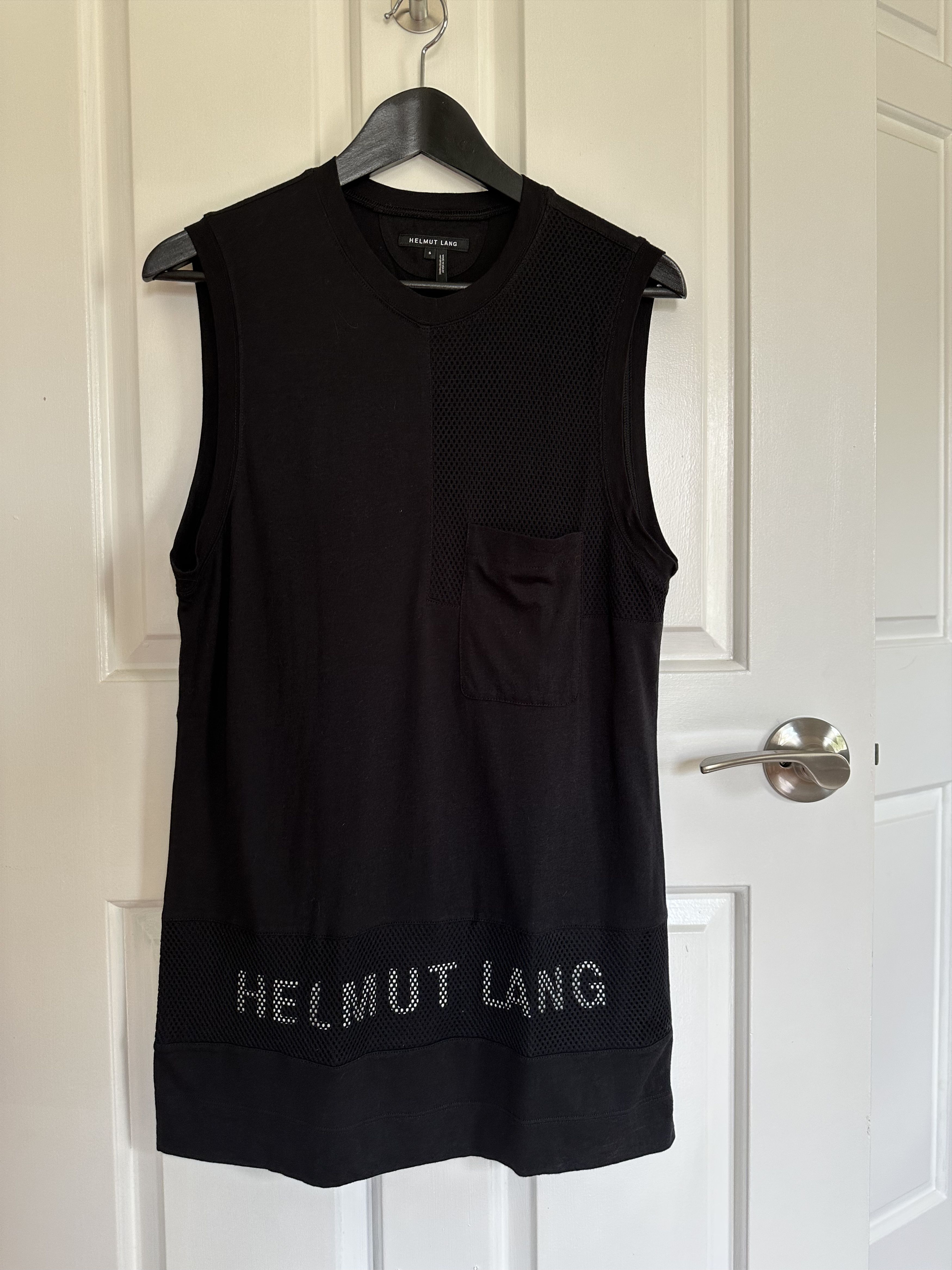 Helmut Lang tank top with pocket and net overlay Size US S / EU 44-46 / 1 - 5 Thumbnail