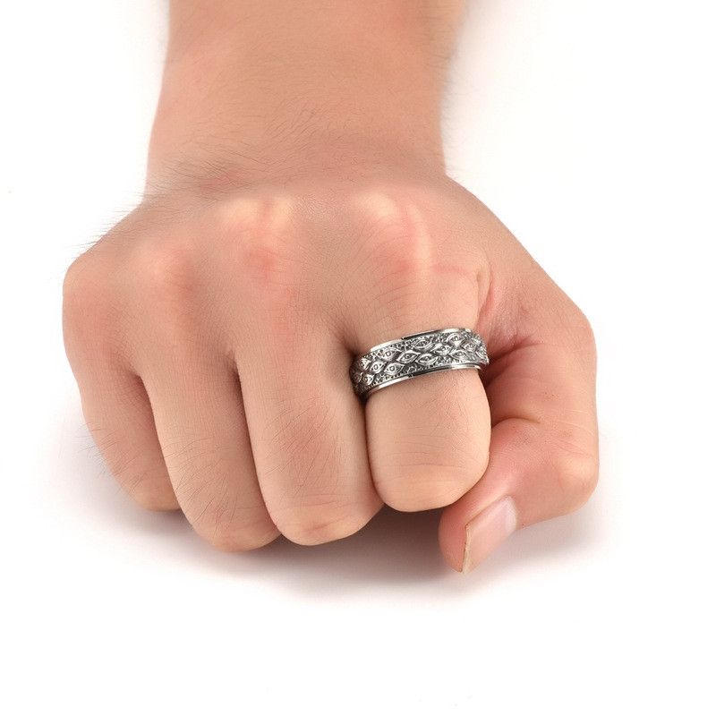 Designer × Japanese Brand Stainless Steel Band Ring Size ONE SIZE - 1 Thumbnail
