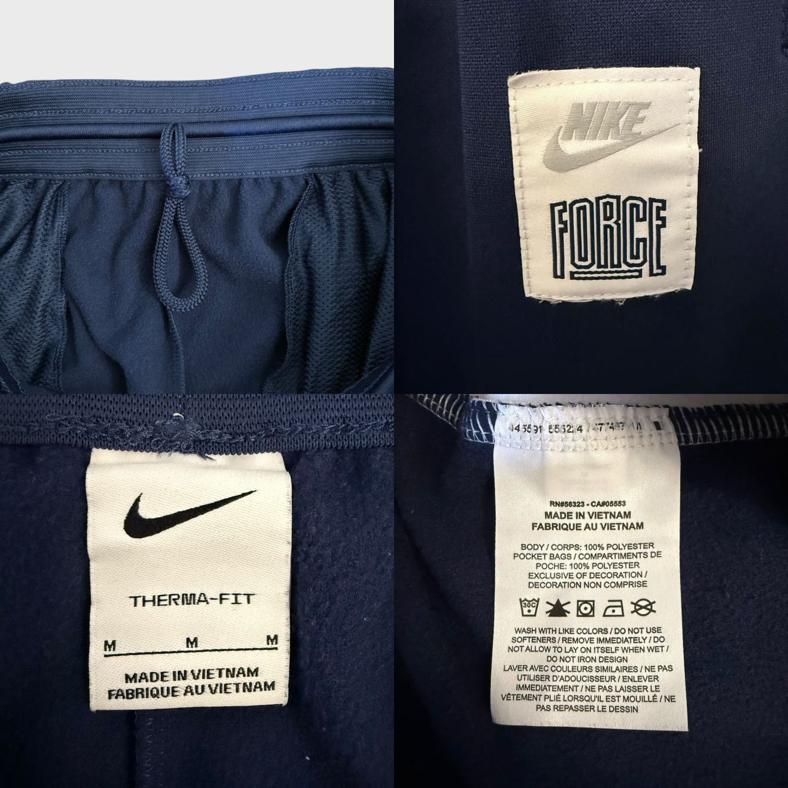 Nike Nike Therma-Fit Starting 5 Fleece Basketball Jogger Pants Navy Blue Men's Medium Size US 31 - 8 Thumbnail