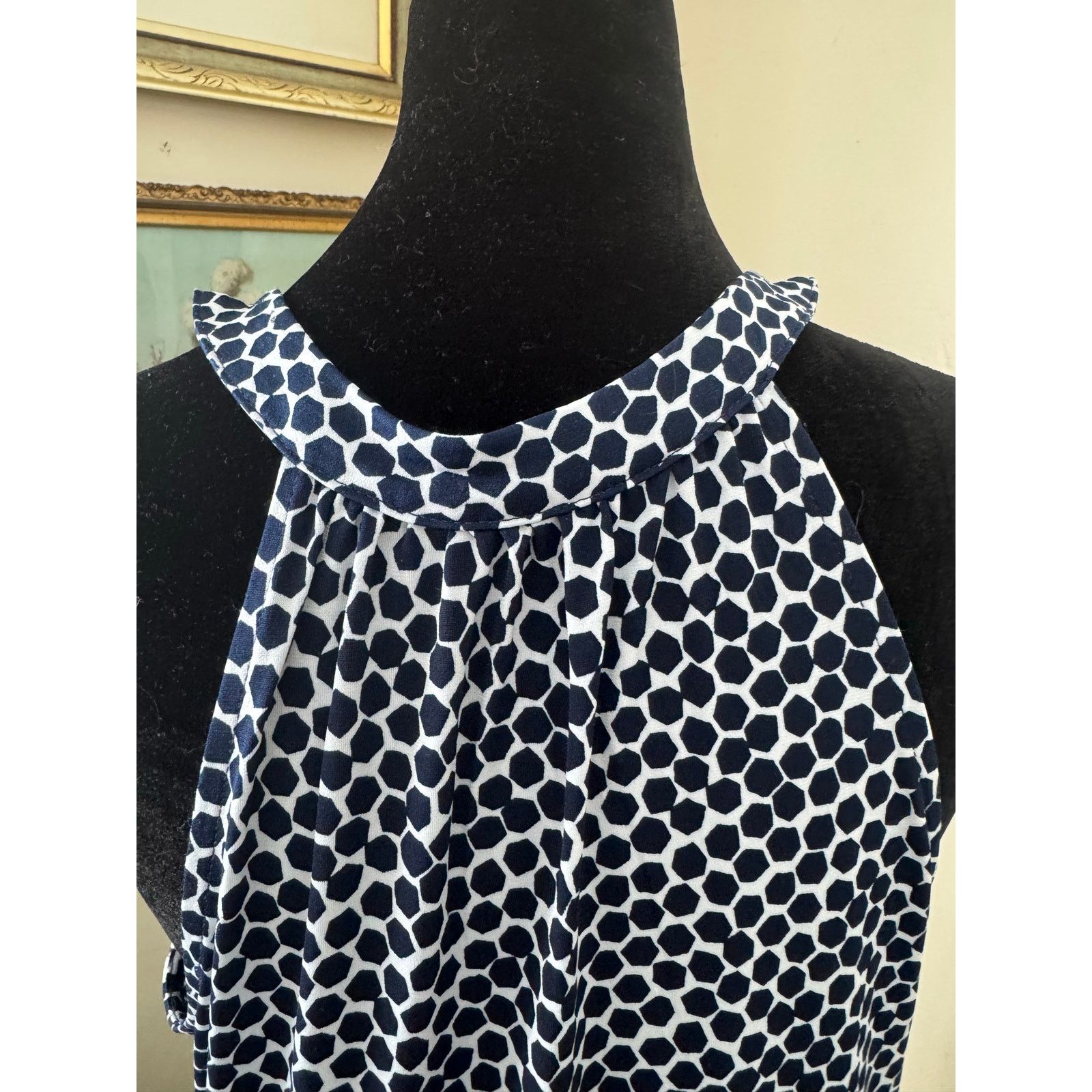 Banana Republic Banana Republic Navy White Print Sleeveless Dress Small Size S / US 4 / IT 40 - 11 Thumbnail