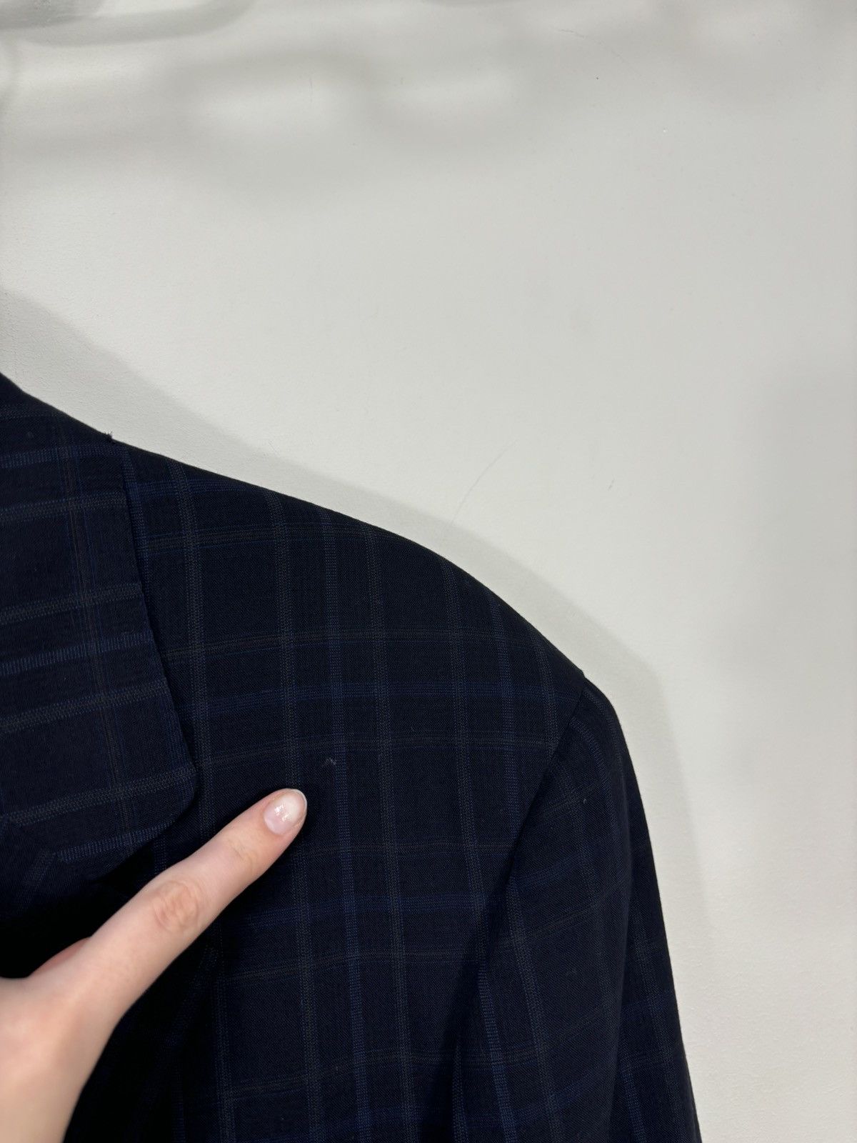 Aquascutum Aquascutum Men’s Windowpane Fine Worsted Wool Blazer Jacket Size 44R - 6 Thumbnail