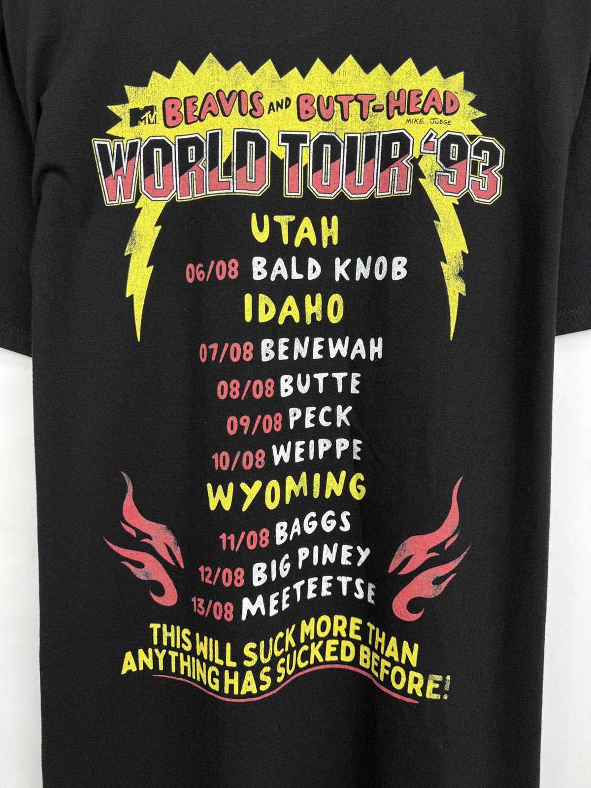 Band Tees 🤟🇺🇸 Vintage Beavis and Butthead MTV Mike Judge World Tour 93 Size US L / EU 52-54 / 3 - 9 Thumbnail
