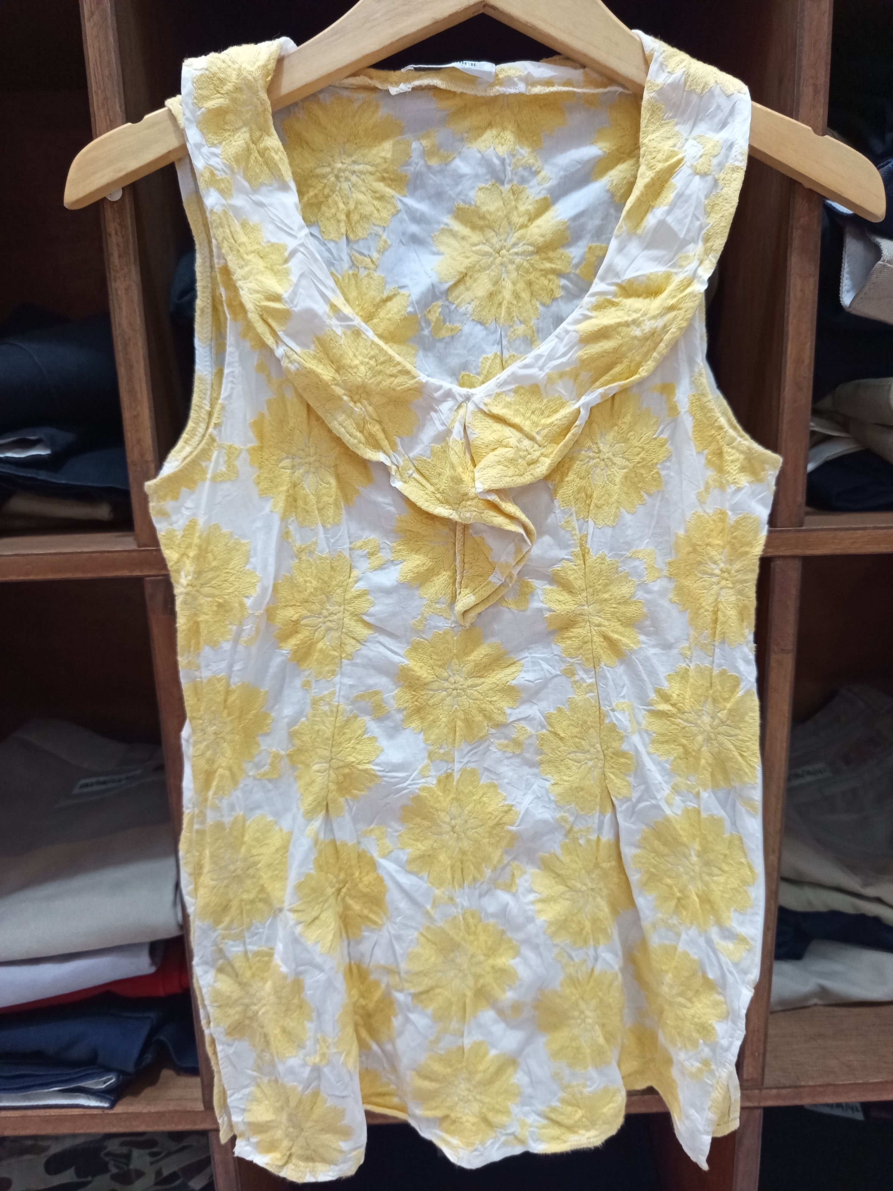 Vintage Nara Camicie Floral Sleeveless Blouse Size S / US 4 / IT 40 - 1 Thumbnail