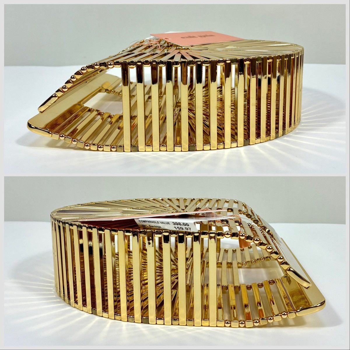 Cult Gaia Cult Gaia Mini Ark Top Handle Handbag Shiny Brass Gold NEW Size ONE SIZE - 6 Thumbnail