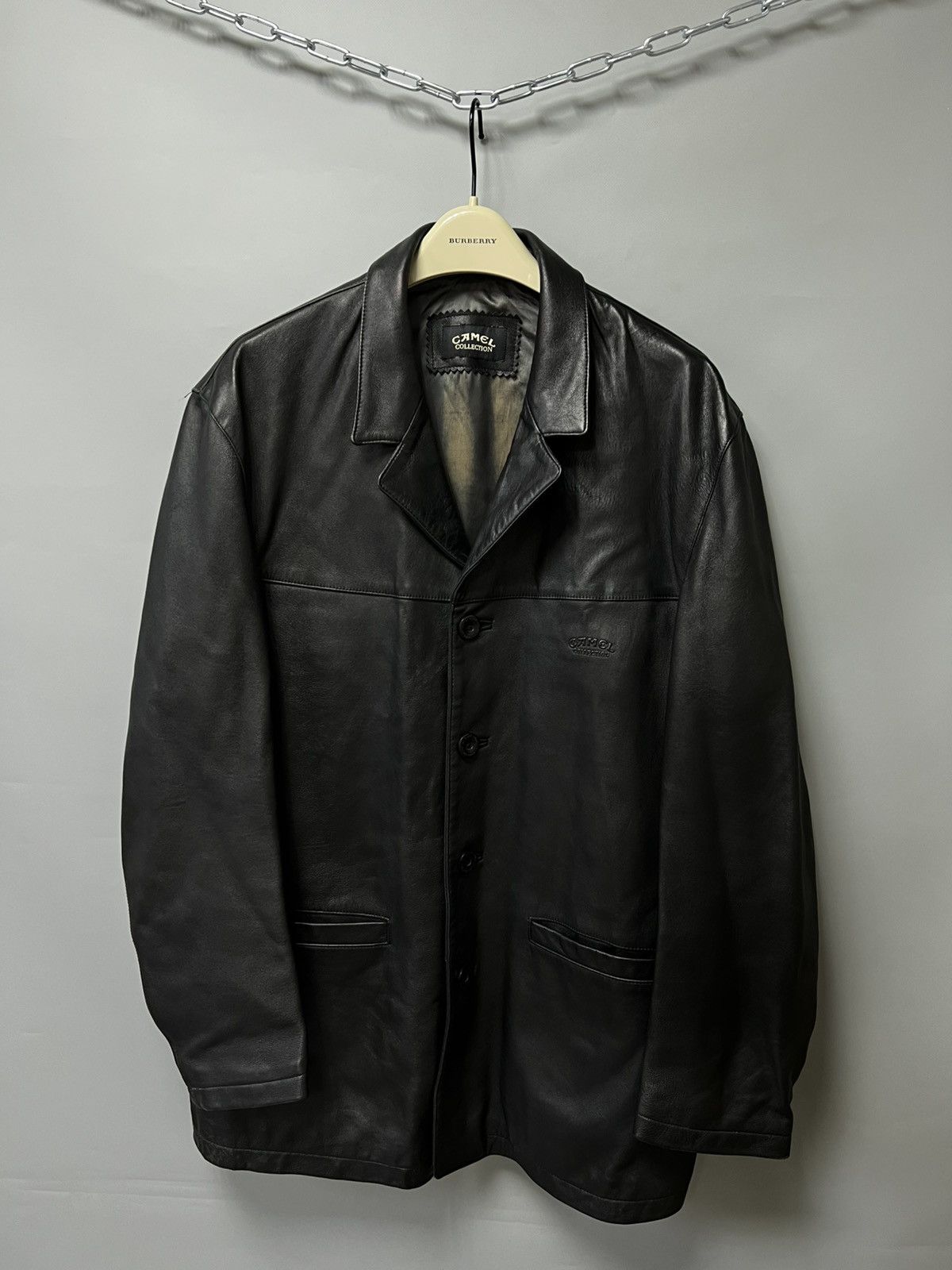 Camel × Vintage Vintage Camel Leather Jacket Coat Size US M / EU 48-50 / 2 - 1 Thumbnail
