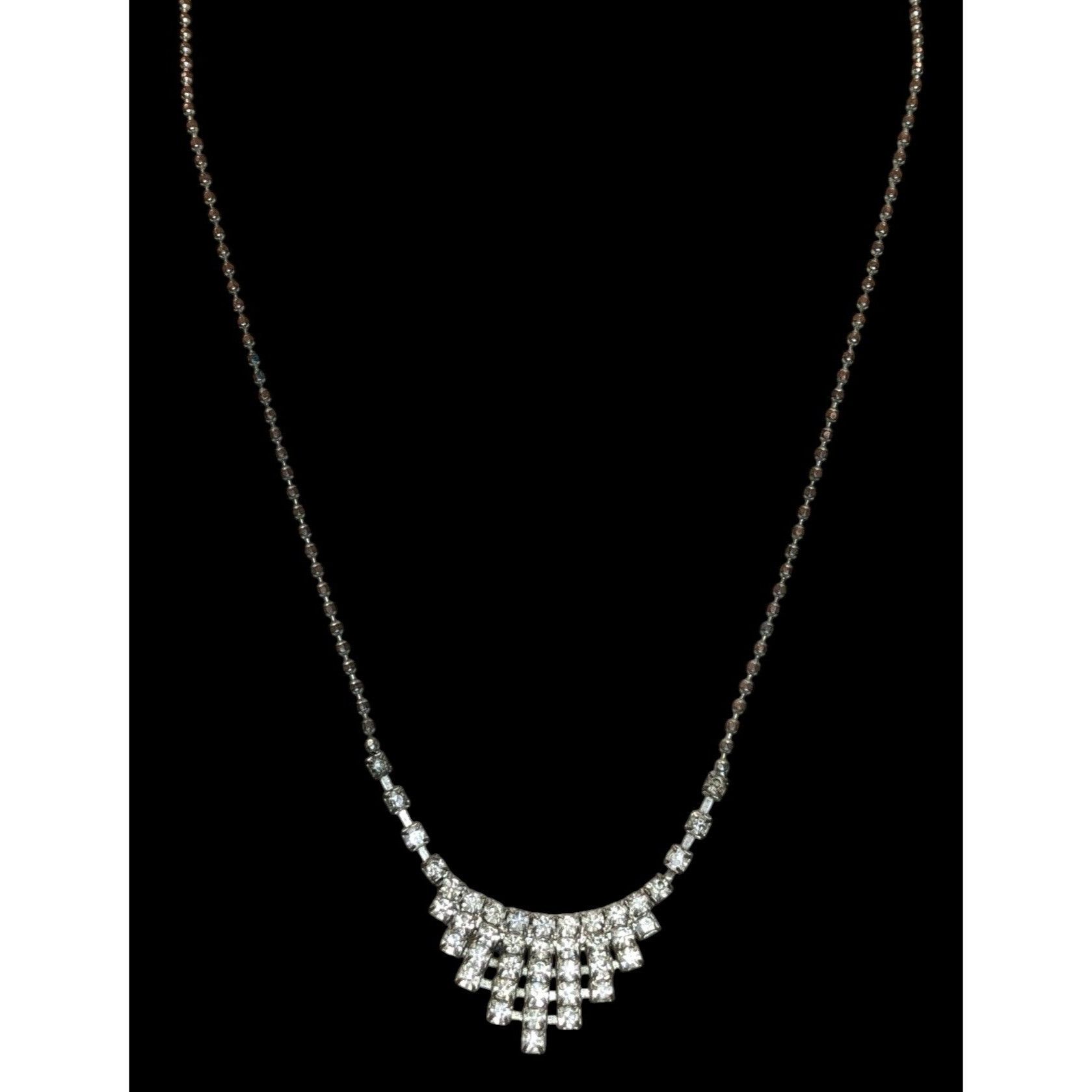 Aldo Aldo Glam Silver-Tone Rhinestone Statement Necklace Size ONE SIZE - 4 Thumbnail