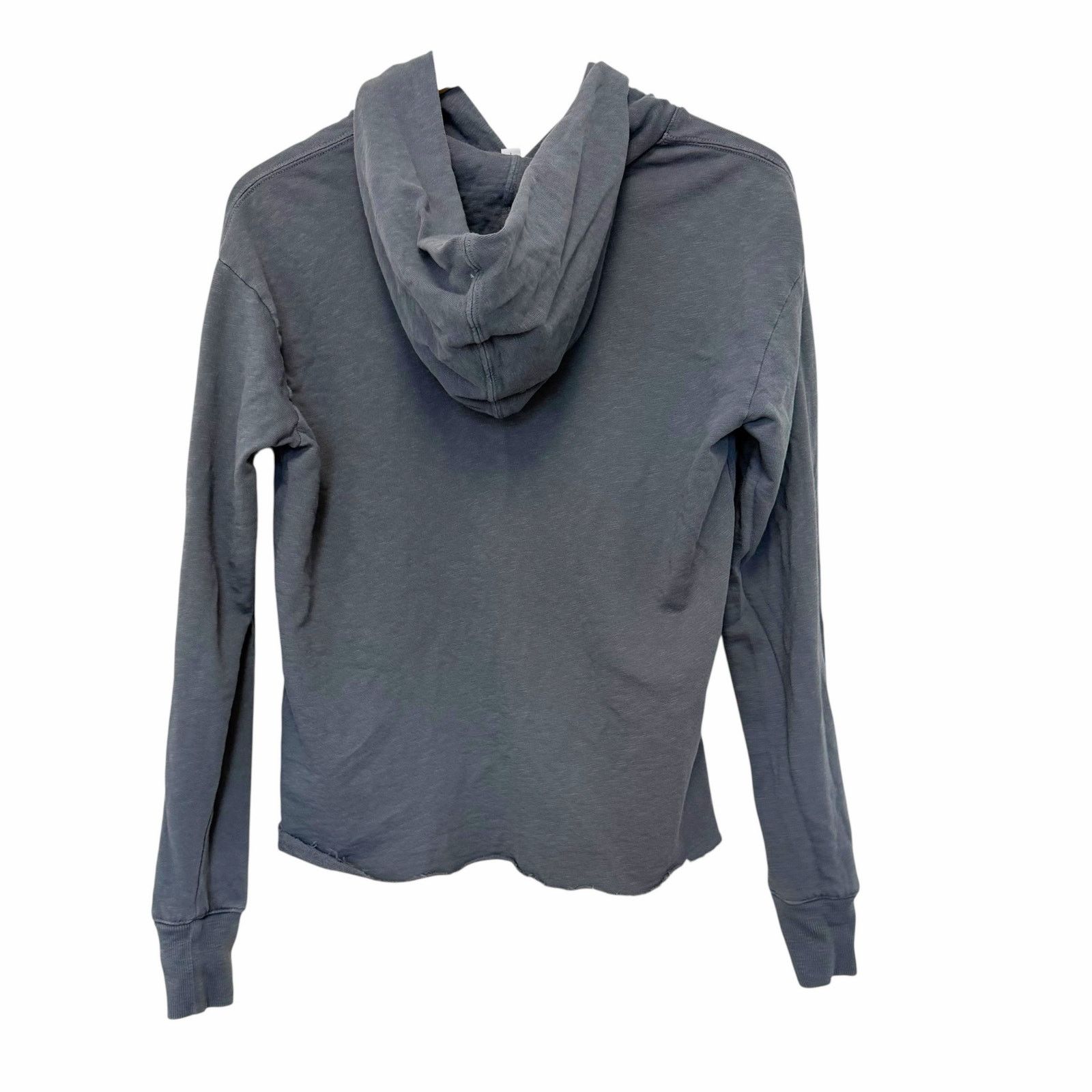 James Perse James Perse Gray Raw Hem Lightweight Shirt Hoodie Sz S Size S / US 4 / IT 40 - 4 Thumbnail