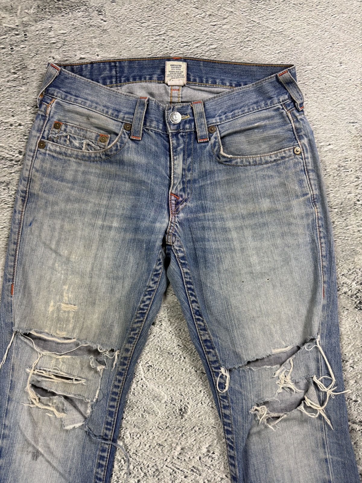 True Religion True Religion jeans vintage denim pants blue distressed Size US 31 - 9 Thumbnail