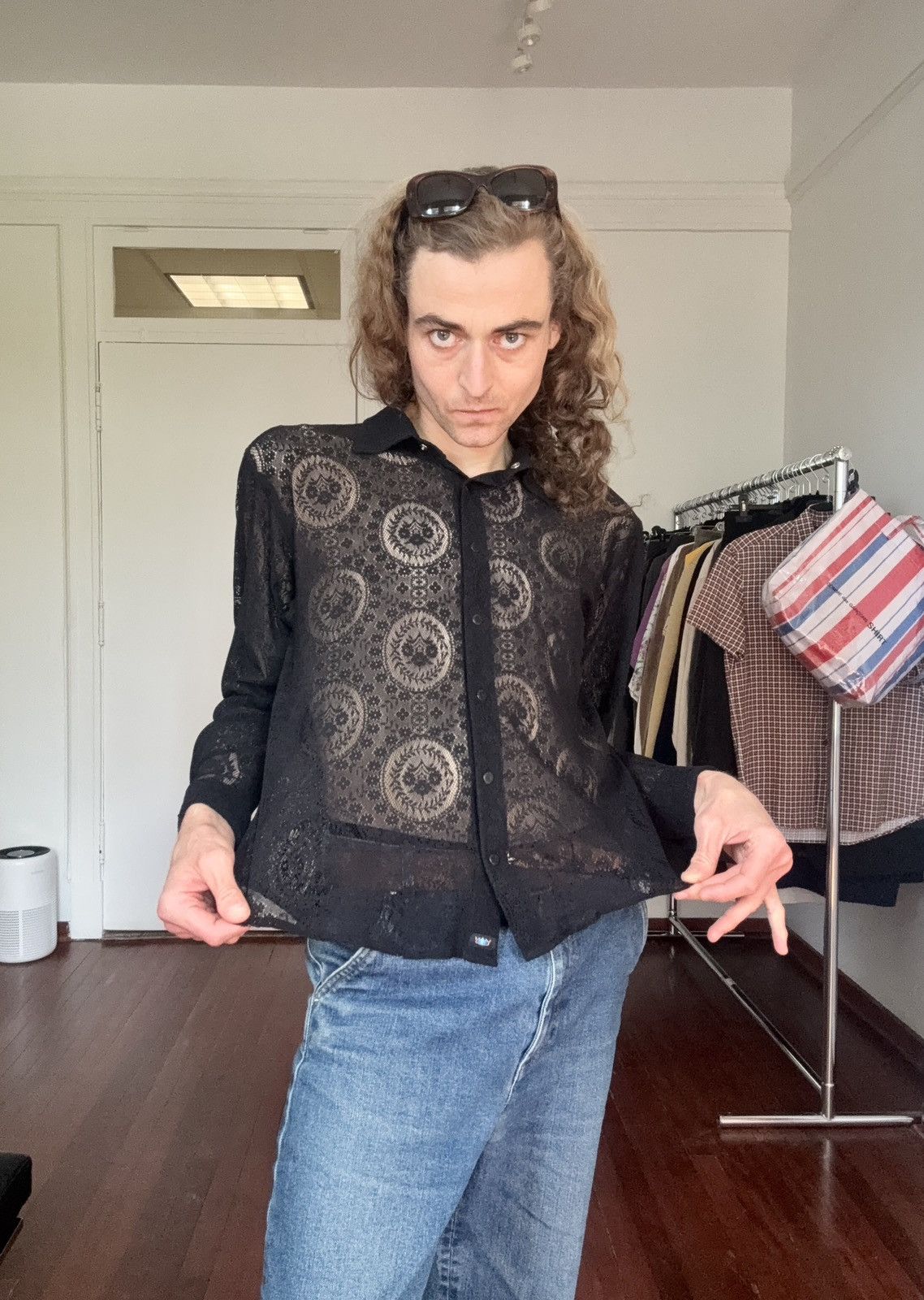 Todd Oldham Todd Oldham Vintage 1990’s Lace Snap Button Blouse Size M / US 6-8 / IT 42-44 - 8 Thumbnail