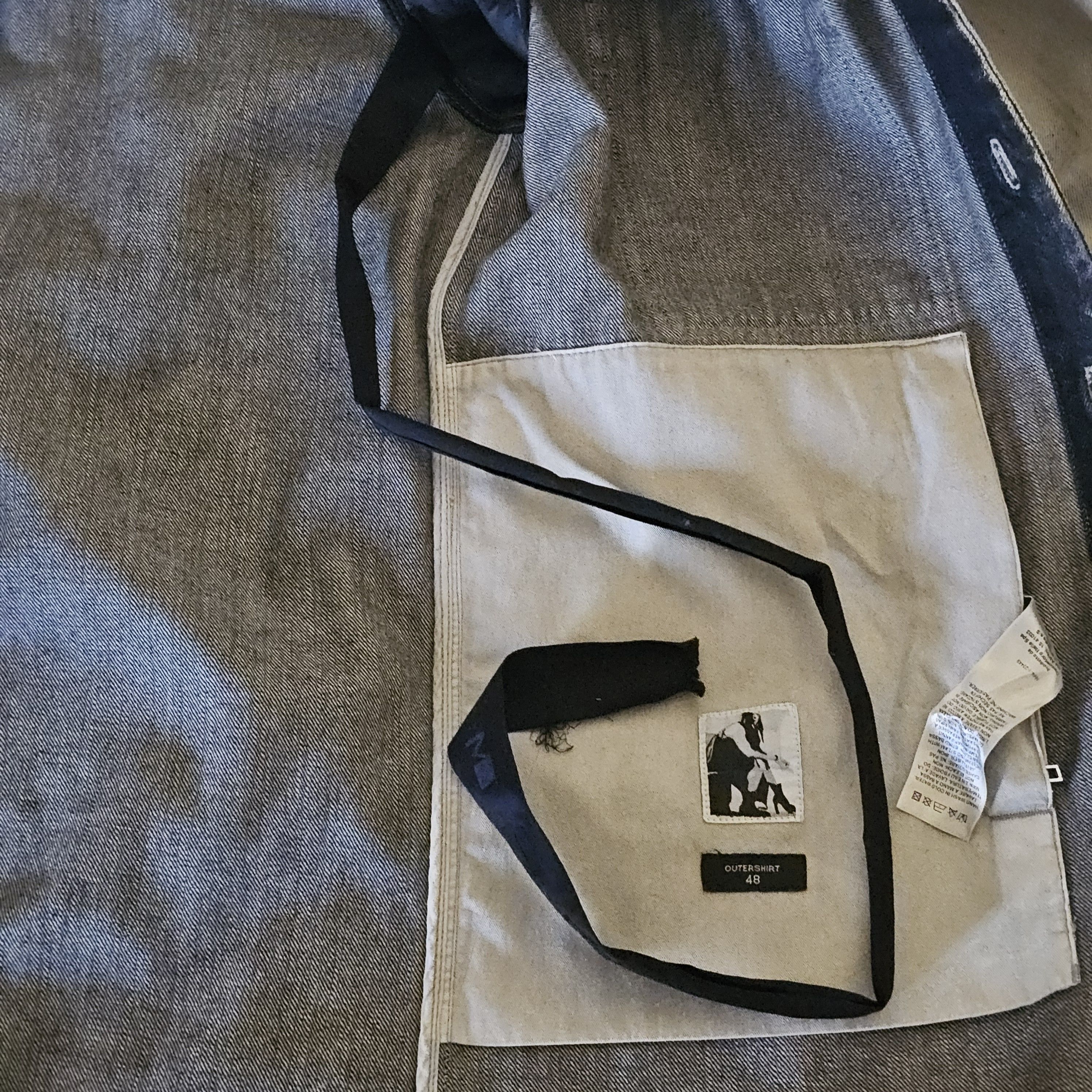 Rick Owens Rick Owens FW23 Luxor mainline runway denim outershirt Size US M / EU 48-50 / 2 - 3 Thumbnail