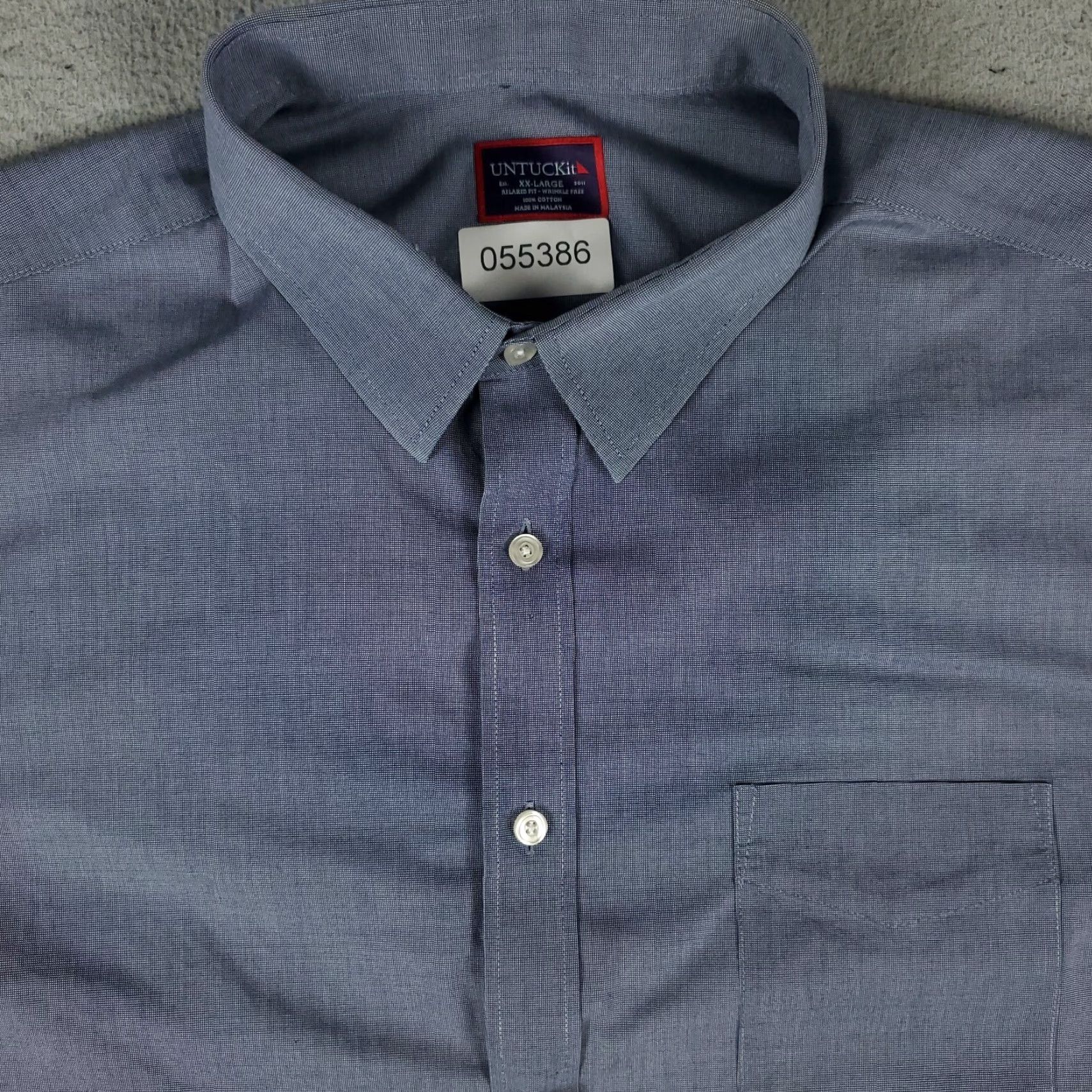 UNTUCKit UNTUCKit Shirt Mens 2XL Blue Casual Button Up Long Sleeve Size US XXL / EU 58 / 5 - 2 Thumbnail