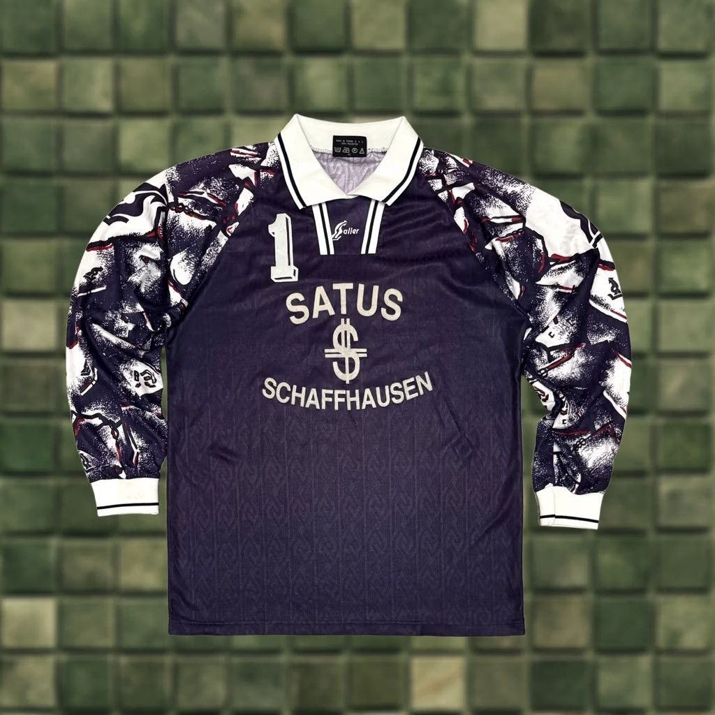 IWC Schaffhausen Saller Jersey Long Sleeve Size L Purple Sports Mens 1990s Satus Schaffhausen Gymnastics Club Size US L / EU 52-54 / 3 - 1 Thumbnail