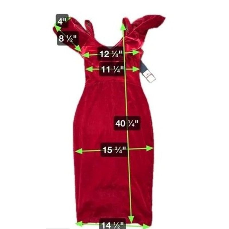Other RACHEL RACHEL ROY Women's Ruffled Midi Velvet Dress | XSmall Size XS / US 0-2 / IT 36-38 - 5 Thumbnail