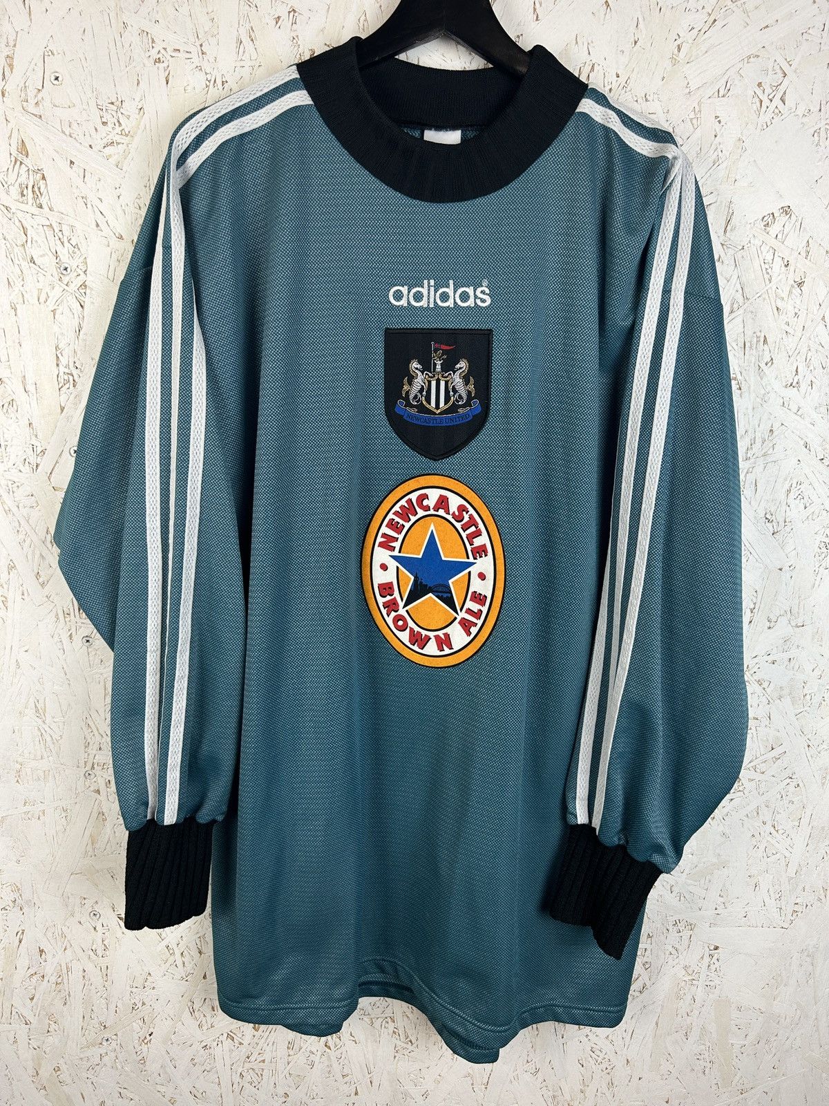 90s Adidas Newcastle United 1996/97 GK Kit Soccer Jersey XL