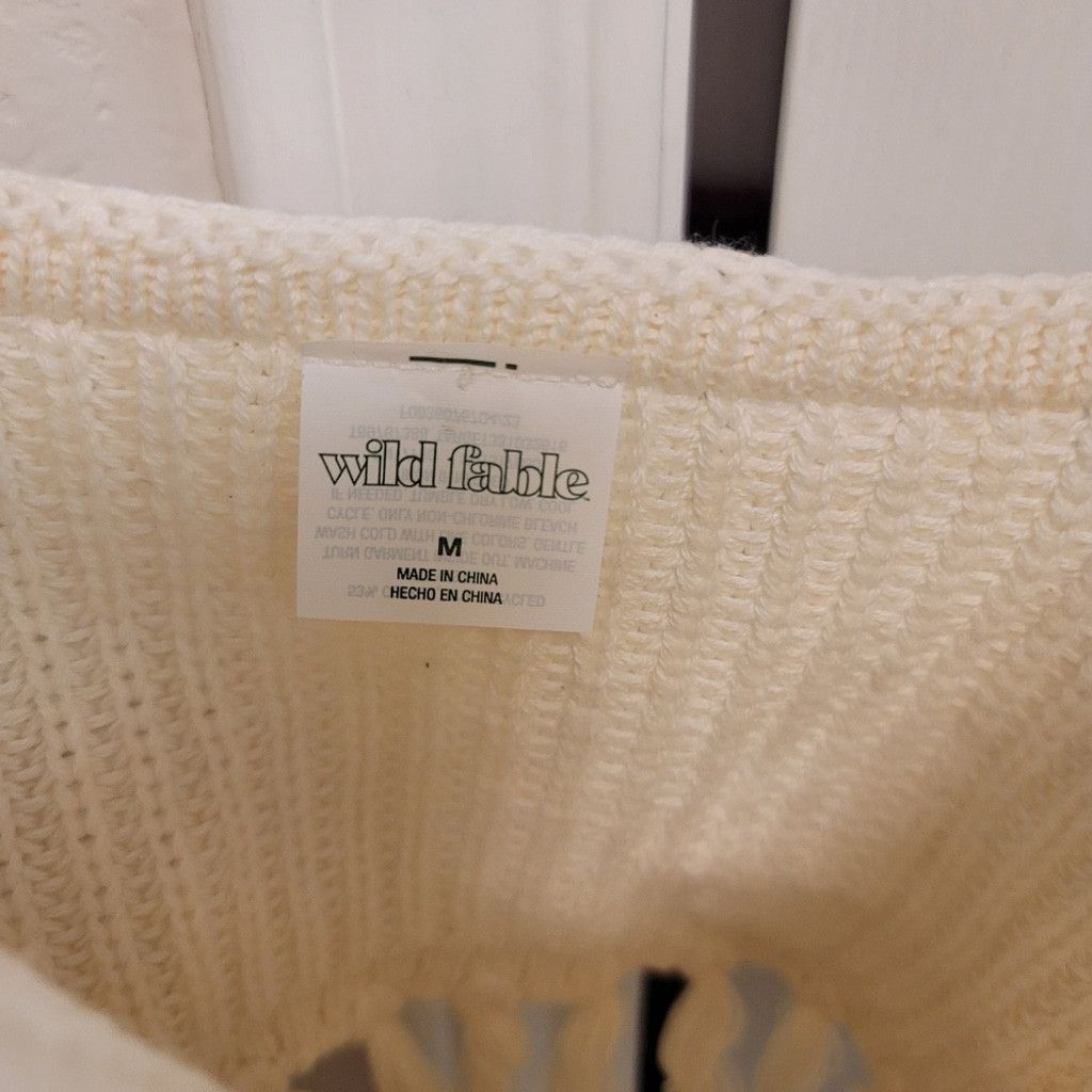 Other NWT Wild Fable Crochet Knit Crop Top Size M / US 6-8 / IT 42-44 - 6 Thumbnail